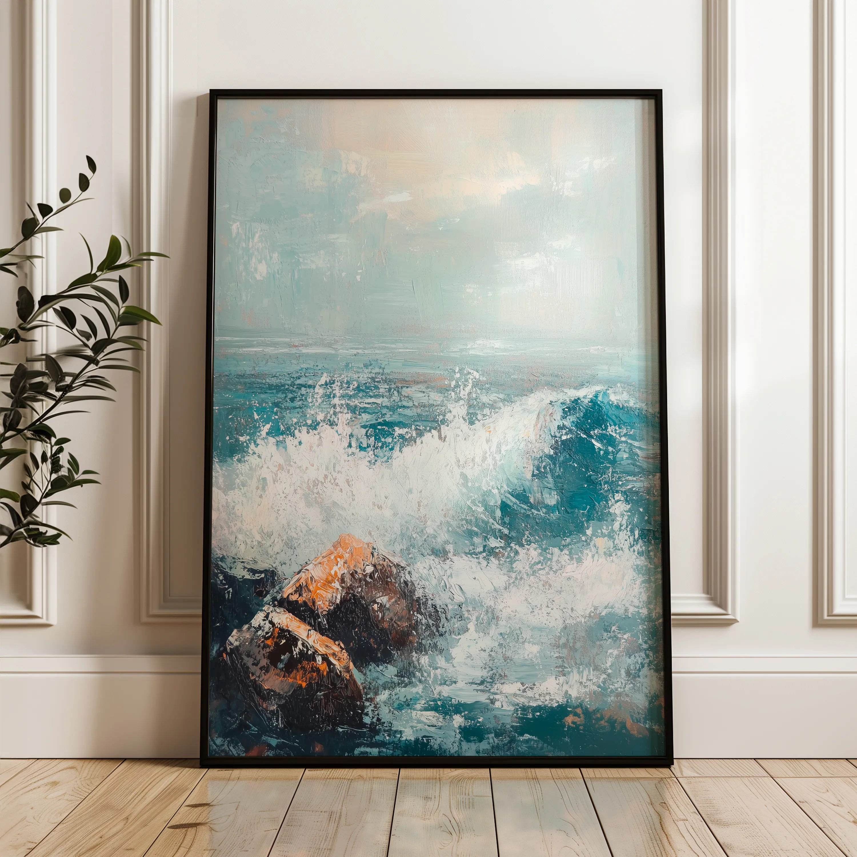 Landscape 311 Canvas Art 18" x 24" / 45 x 60 cm / Black