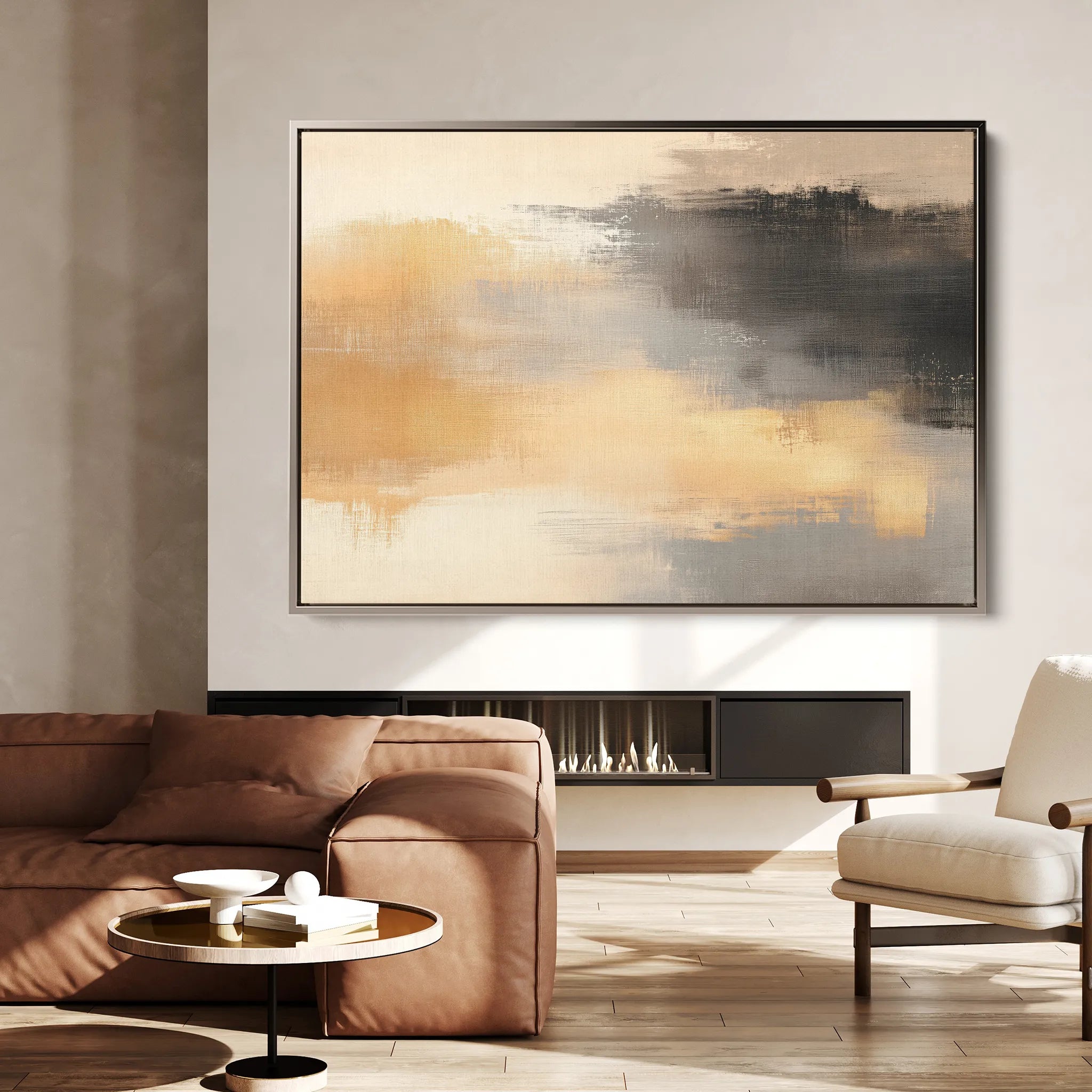 Abstract 312 Canvas Art 18" x 24" / 45 x 60 cm / Black