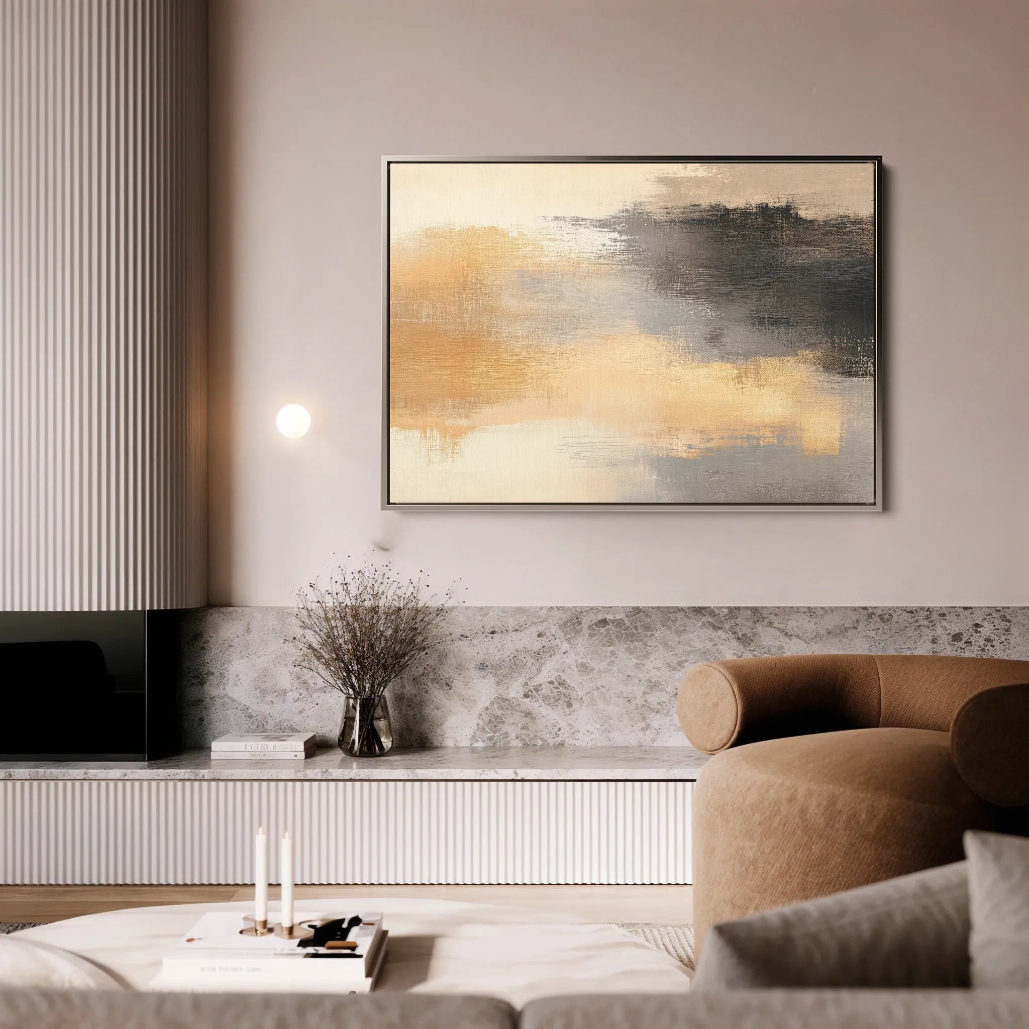 Abstract 312 Canvas Art 18" x 24" / 45 x 60 cm / Black