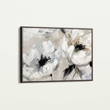 Floral 312 Canvas Art 18" x 24" / 45 x 60 cm / Black
