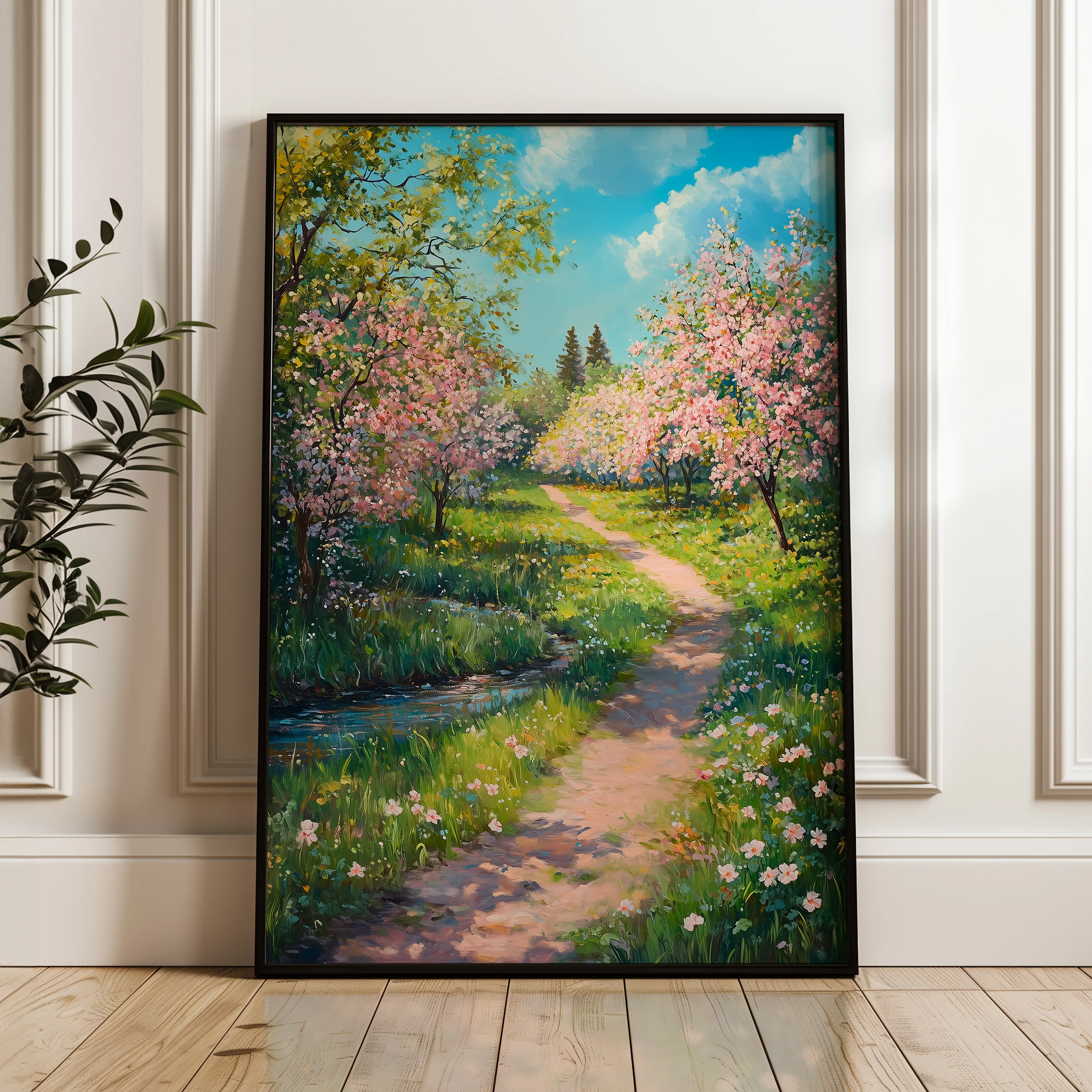 Landscape 312 Canvas Art 18" x 24" / 45 x 60 cm / Black