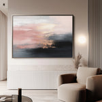 Abstract 313 Canvas Art 18" x 24" / 45 x 60 cm / Black