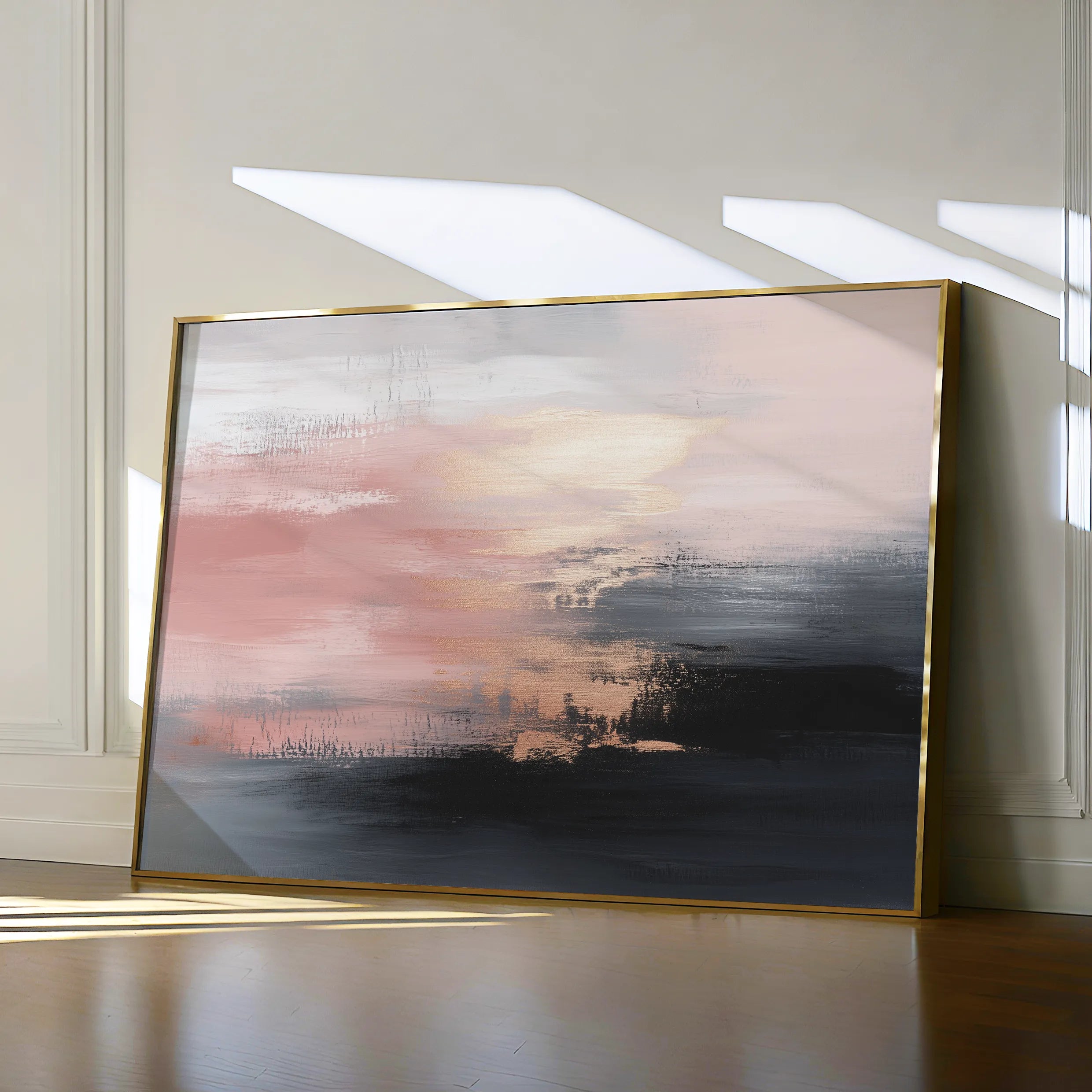 Abstract 313 Canvas Art 18" x 24" / 45 x 60 cm / Black