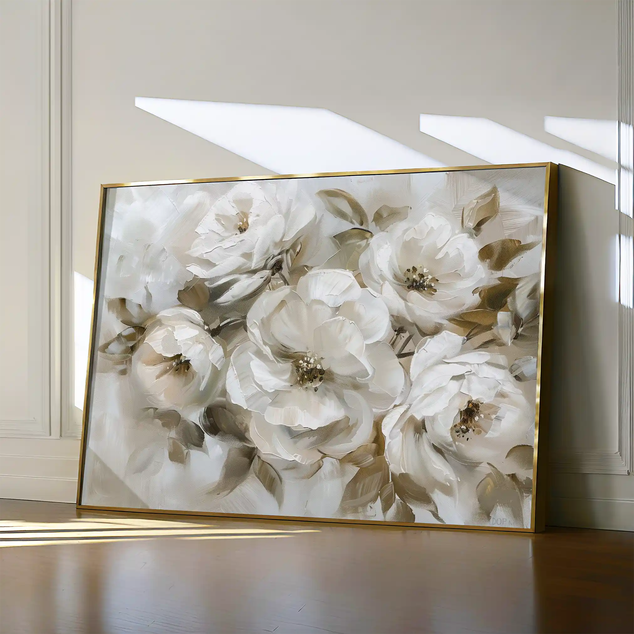 Floral 313 Canvas Art 60 x 40 cm / Black