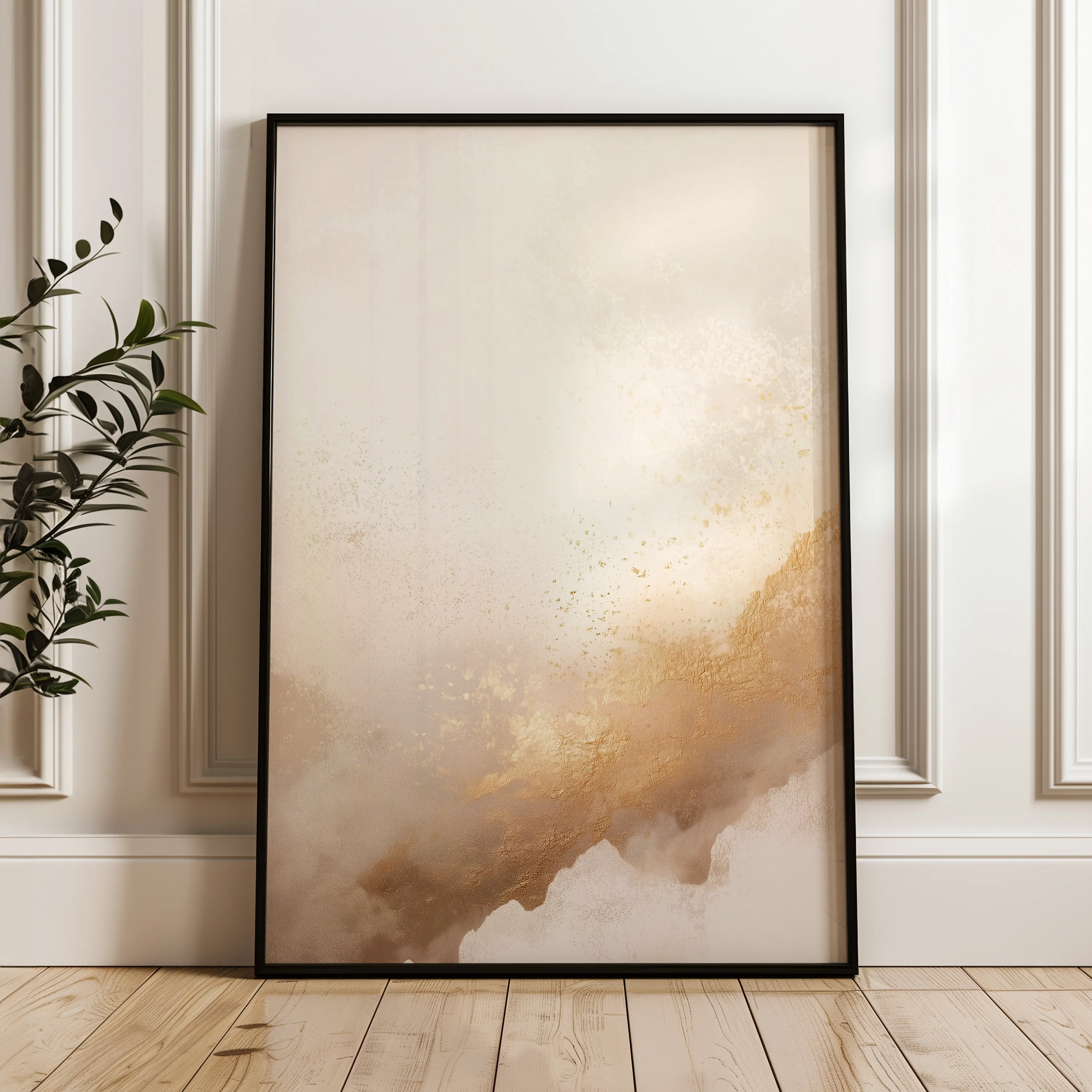 Abstract 314 Canvas Art 18" x 24" / 45 x 60 cm / Black