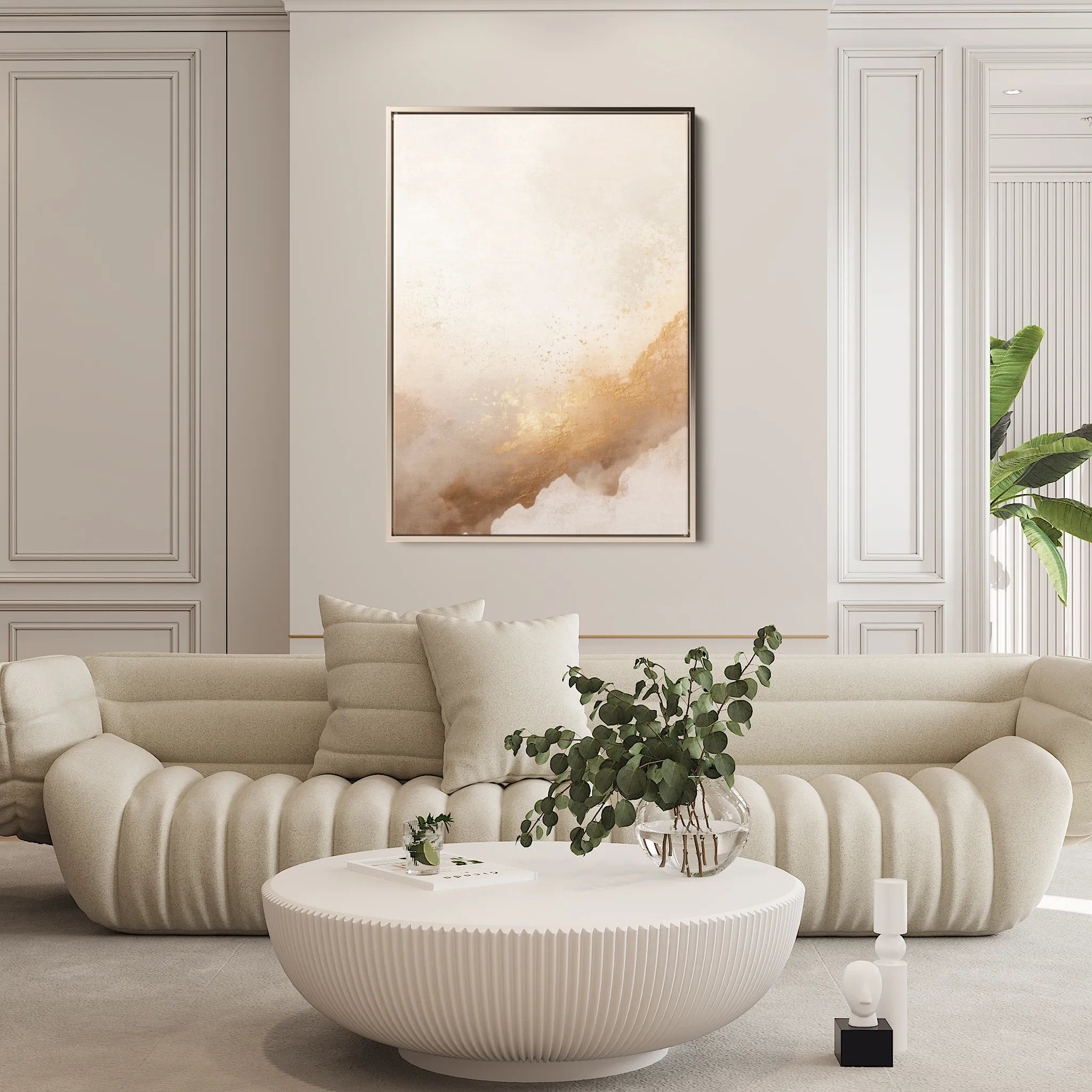 Abstract 314 Canvas Art 18" x 24" / 45 x 60 cm / Black