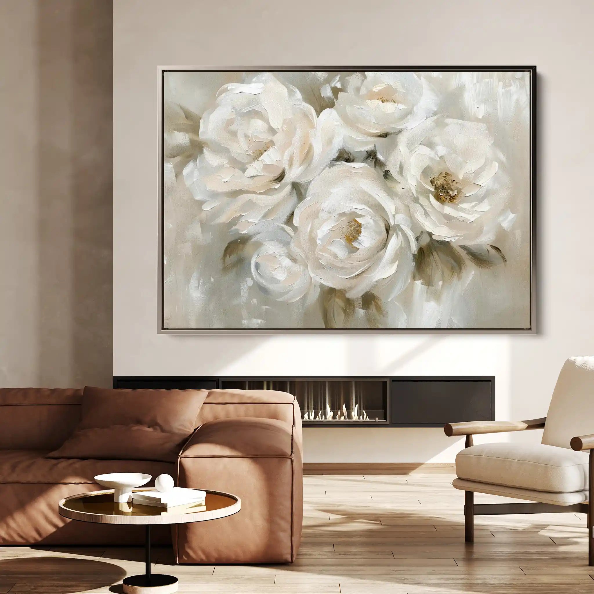 Floral 314 Canvas Art 60 x 40 cm / Black