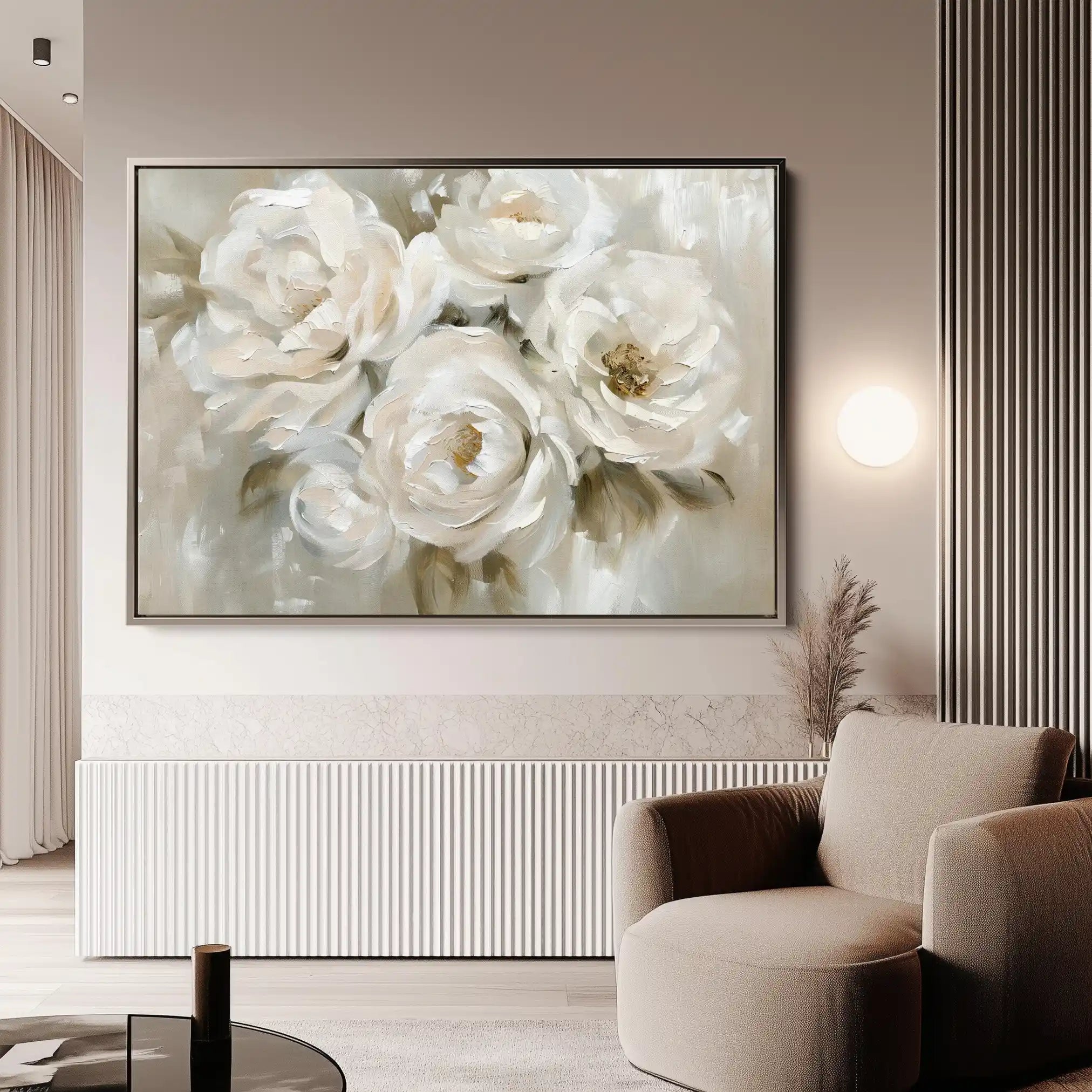 Floral 314 Canvas Art 60 x 40 cm / Black