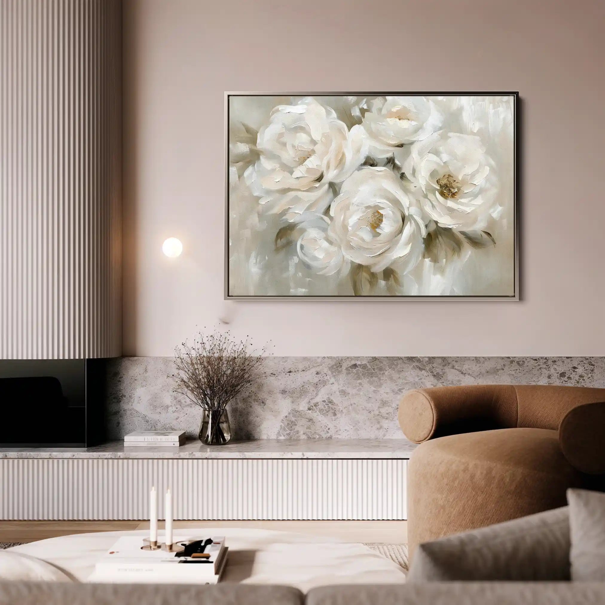 Floral 314 Canvas Art 60 x 40 cm / Black