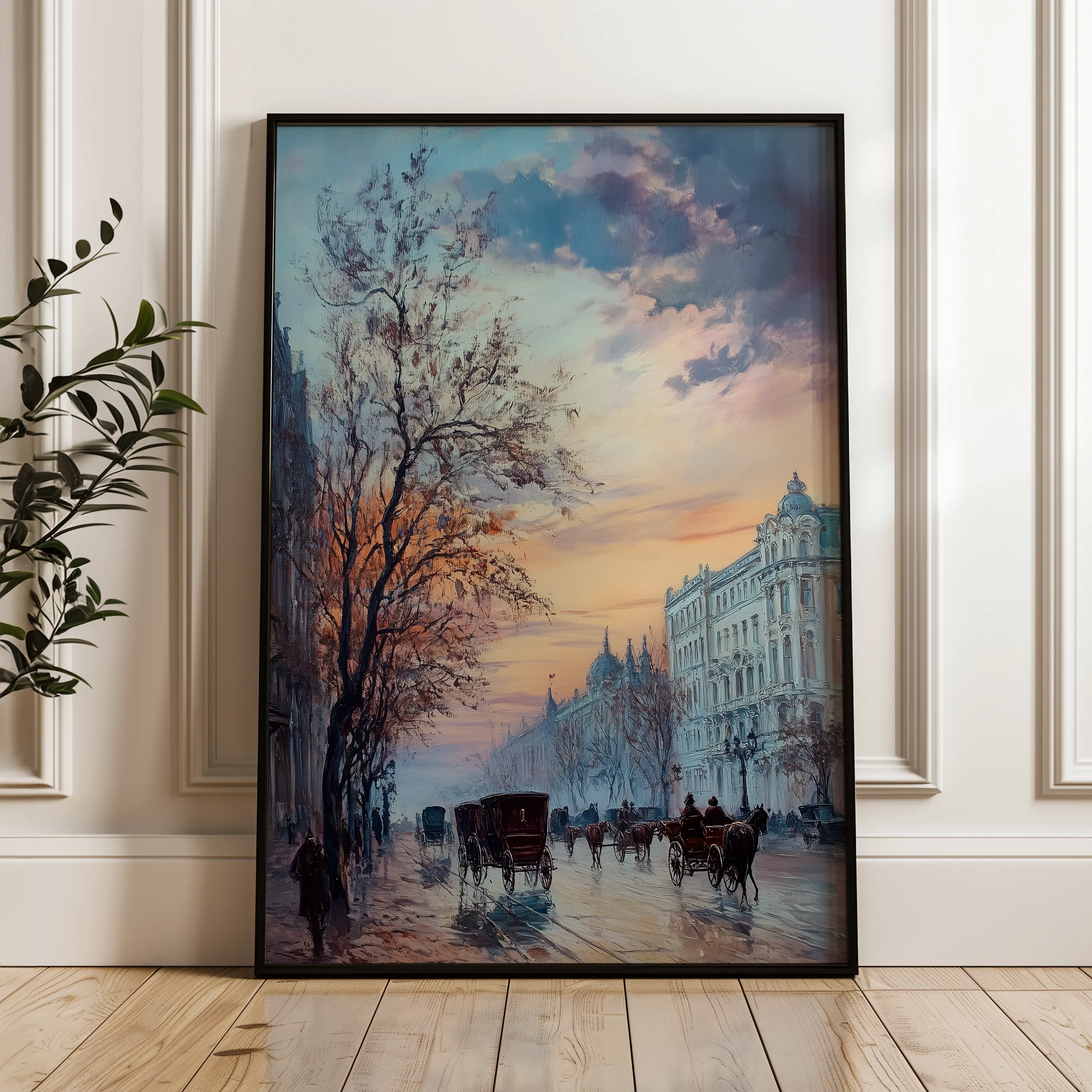 Landscape 314 Canvas Art 18" x 24" / 45 x 60 cm / Black