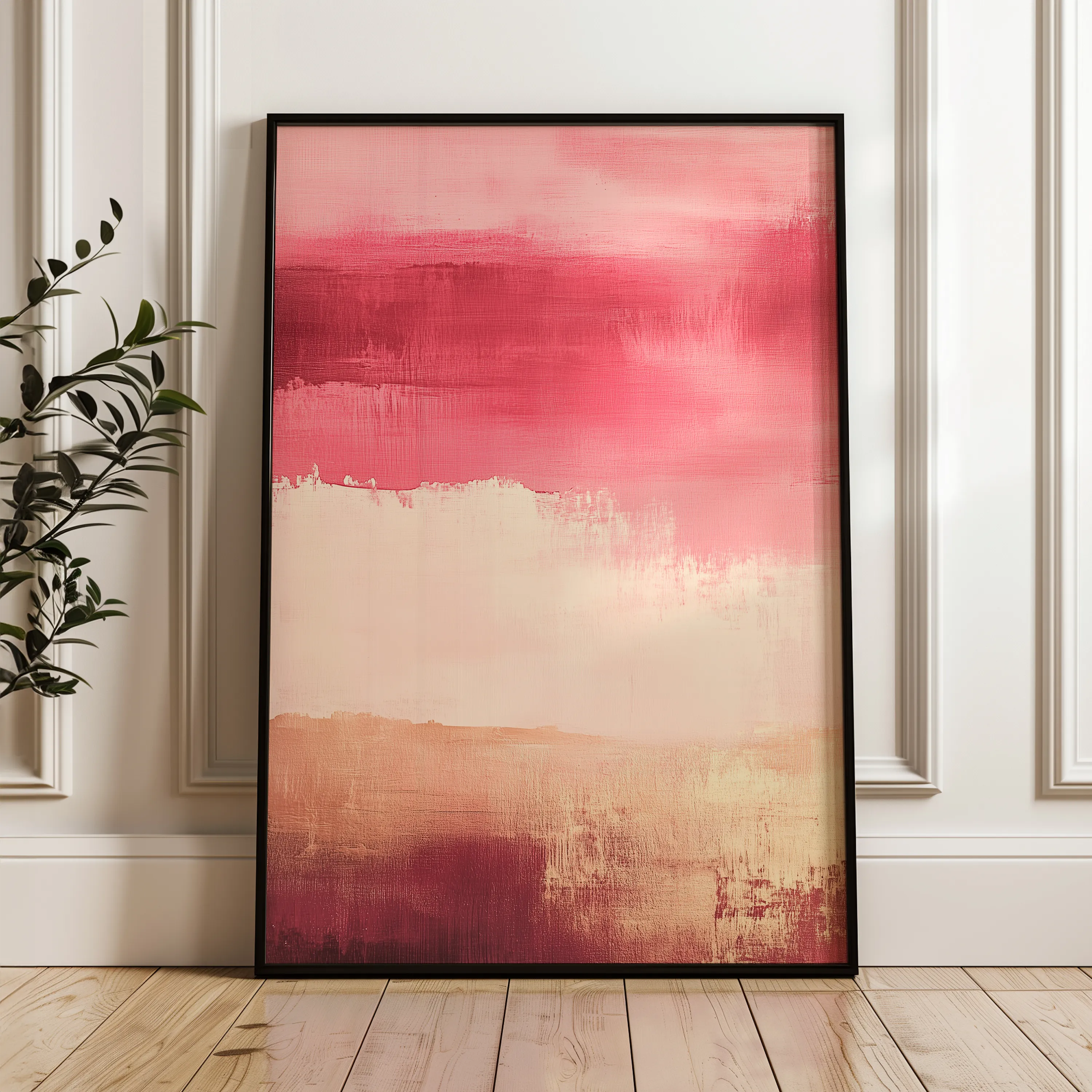 Abstract 315 Canvas Art 18" x 24" / 45 x 60 cm / Black