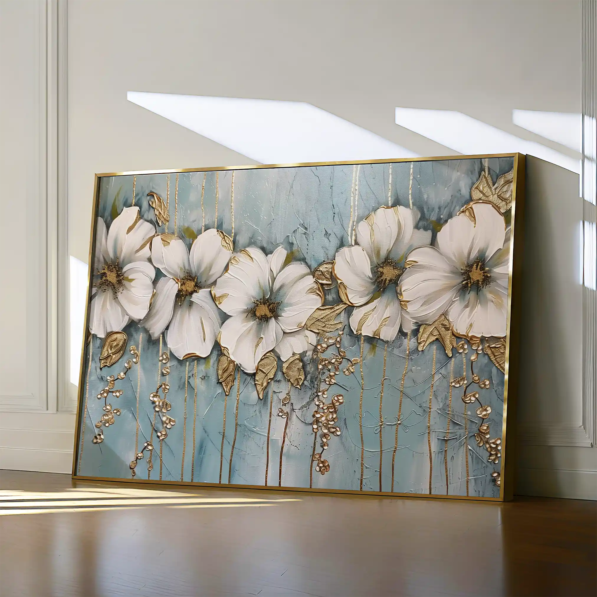 Floral 315 Canvas Art 60 x 40 cm / Black