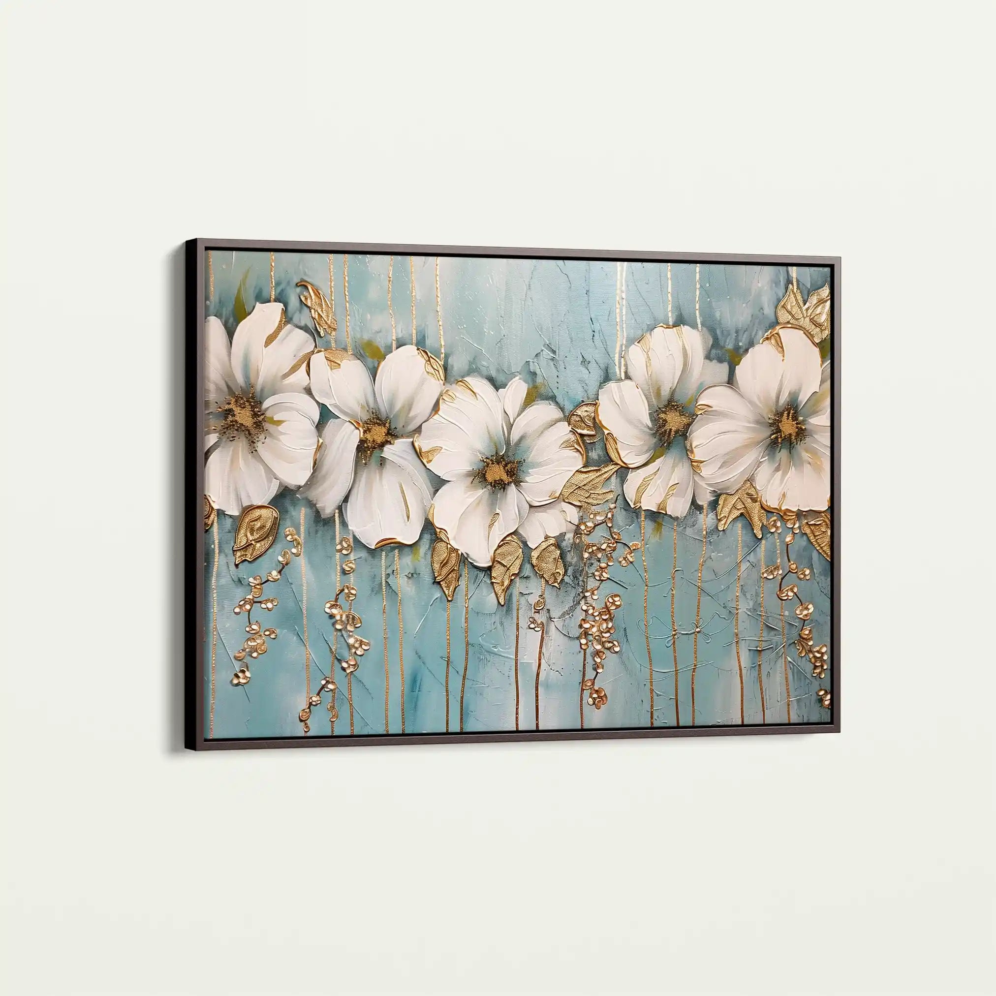 Floral 315 Canvas Art 60 x 40 cm / Black