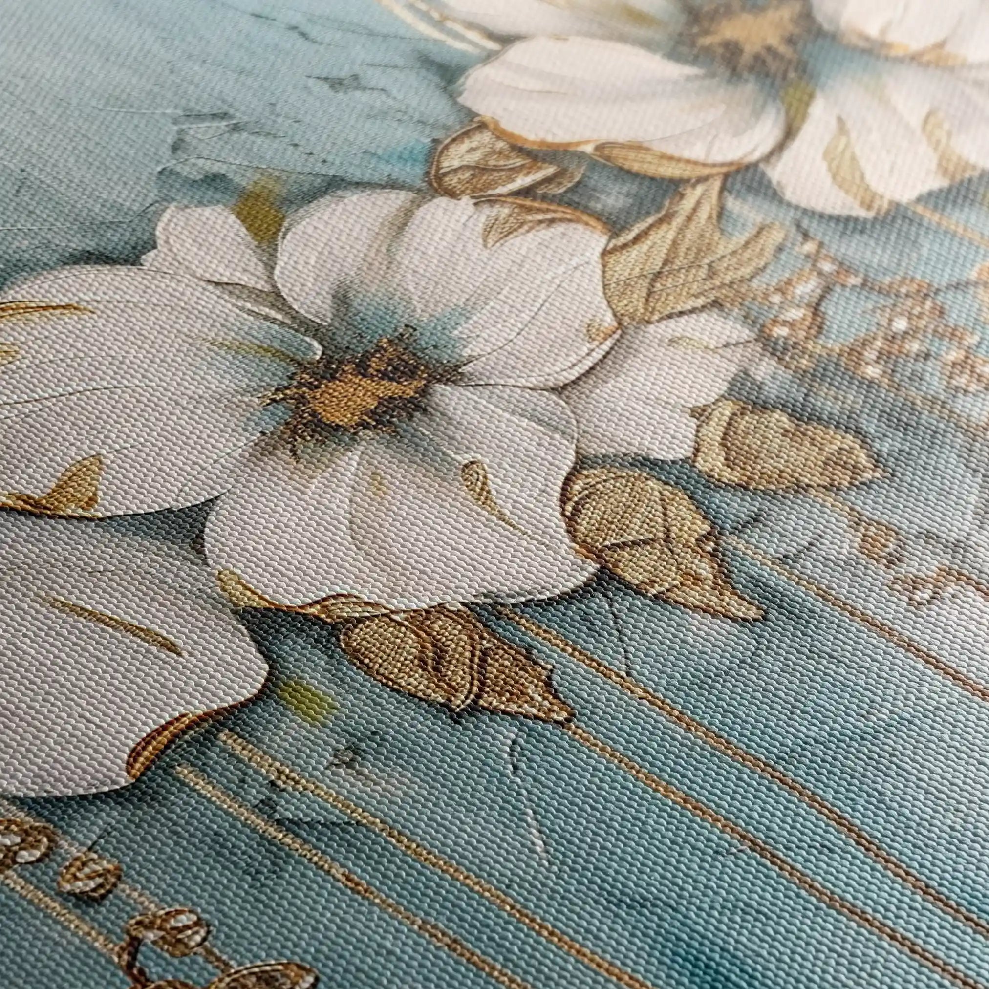 Floral 315 Canvas Art 60 x 40 cm / Black