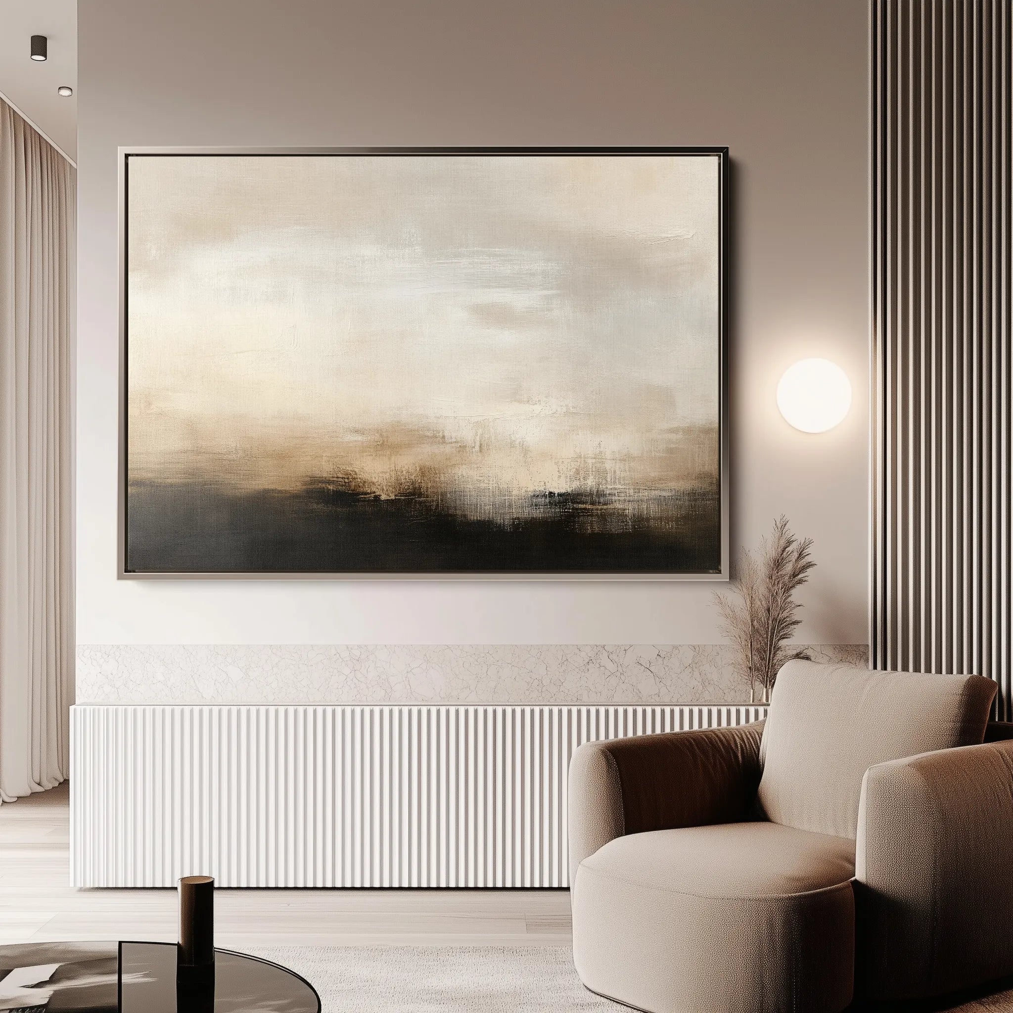 Abstract 316 Canvas Art 18" x 24" / 45 x 60 cm / Black