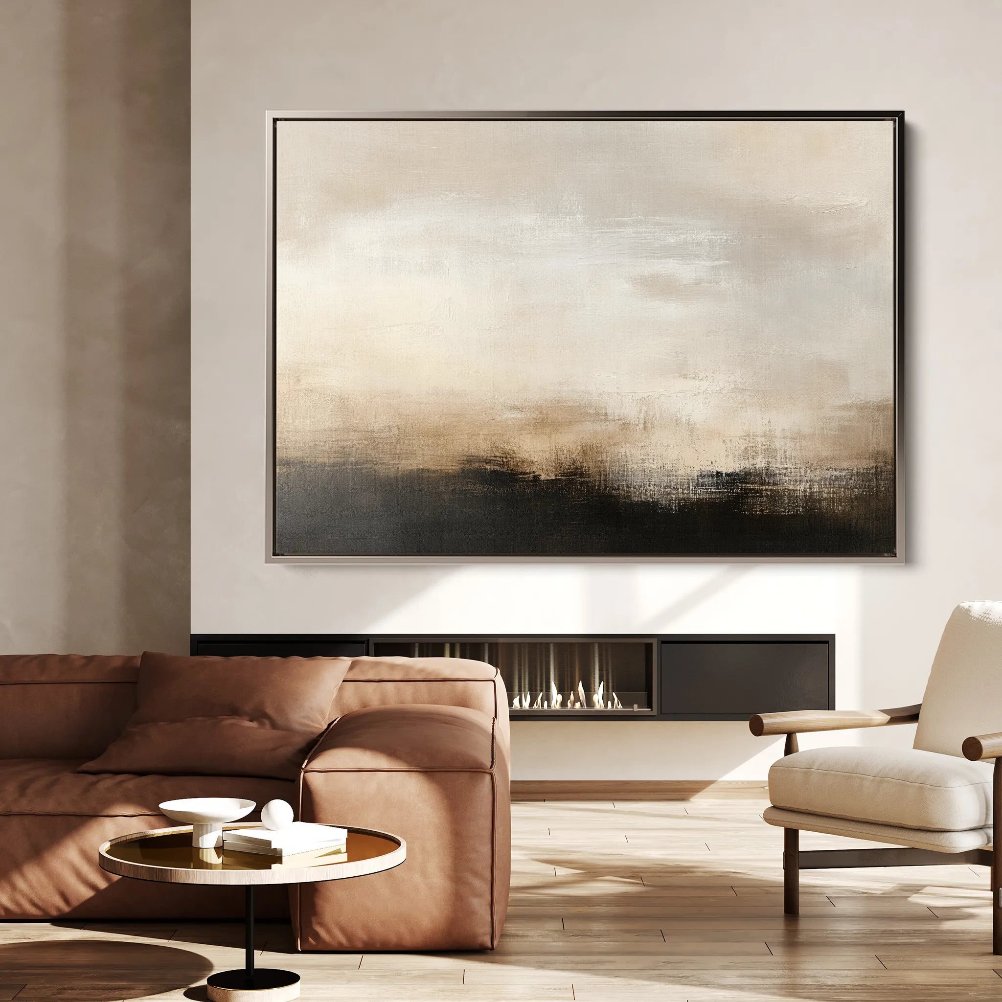 Abstract 316 Canvas Art 18" x 24" / 45 x 60 cm / Black