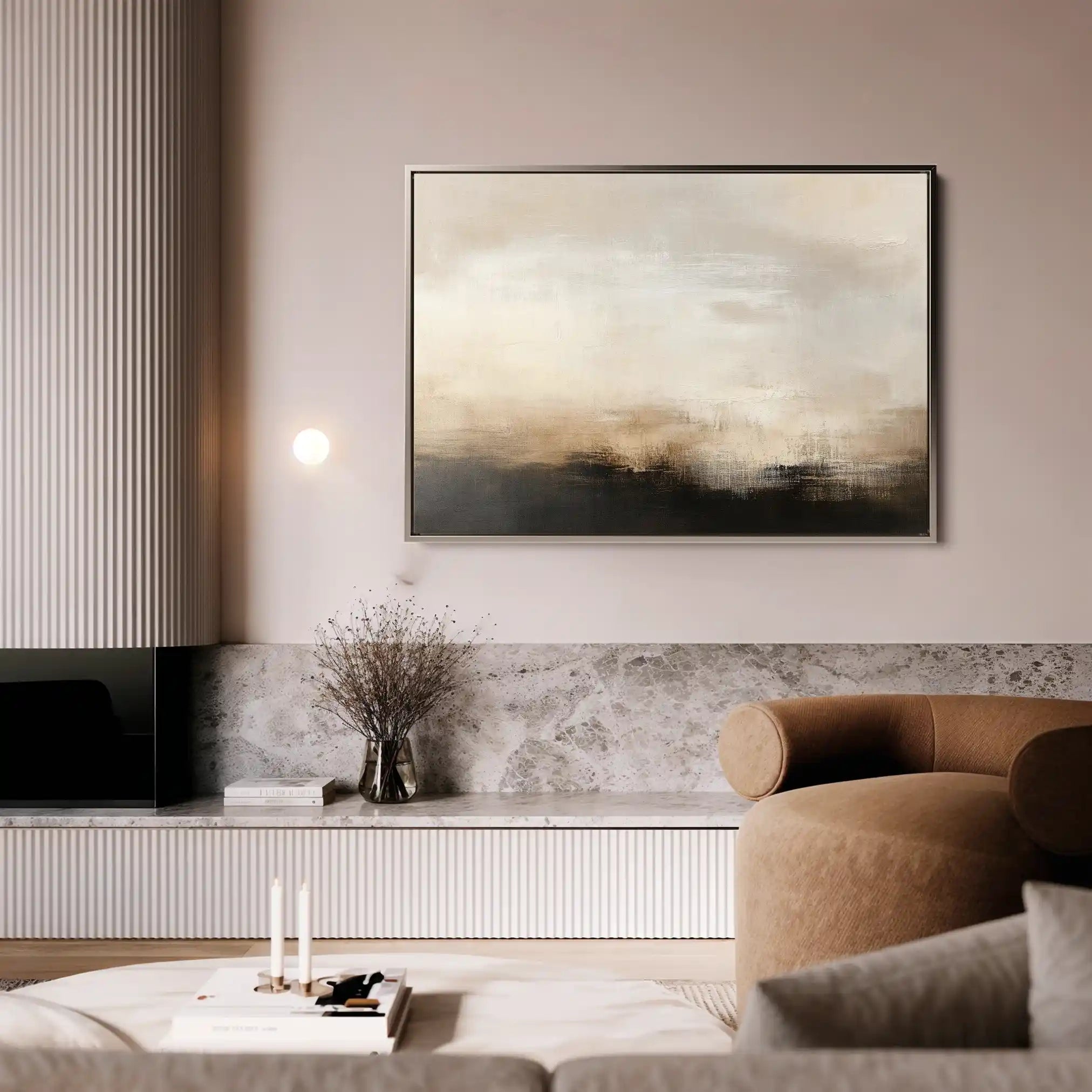 Abstract 316 Canvas Art 18" x 24" / 45 x 60 cm / Black