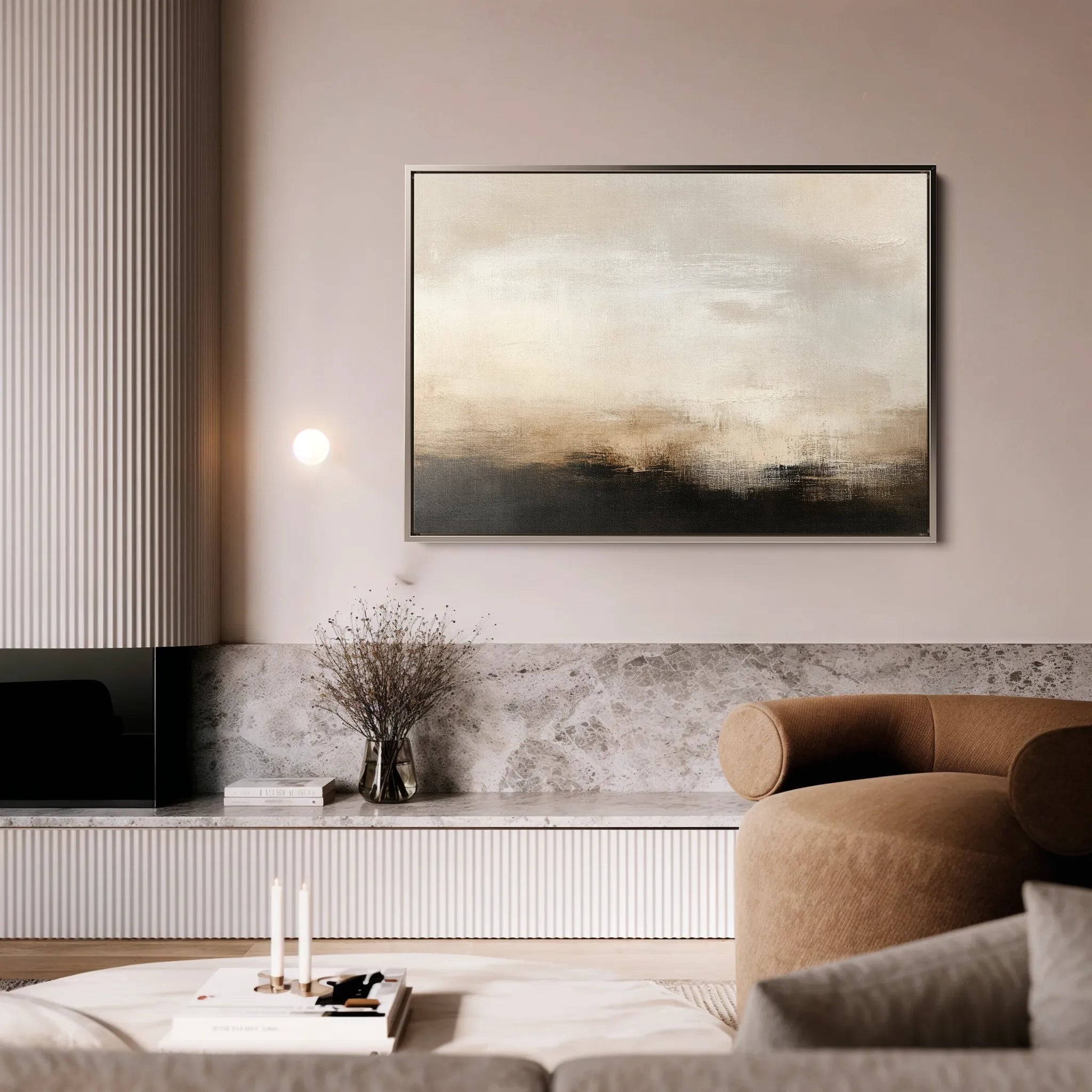 Abstract 316 Canvas Art 18" x 24" / 45 x 60 cm / Black