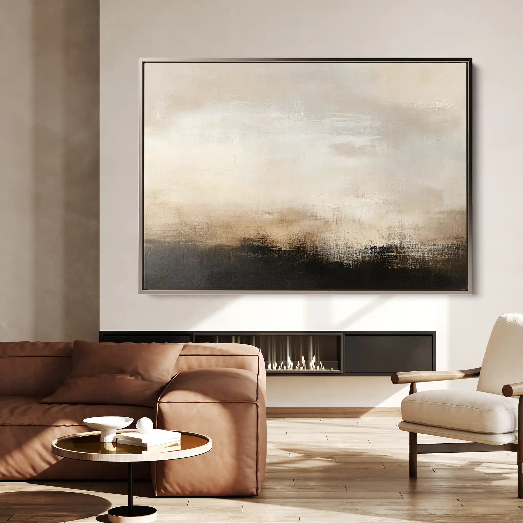 Abstract 316 Canvas Art 60 x 40 cm / Black