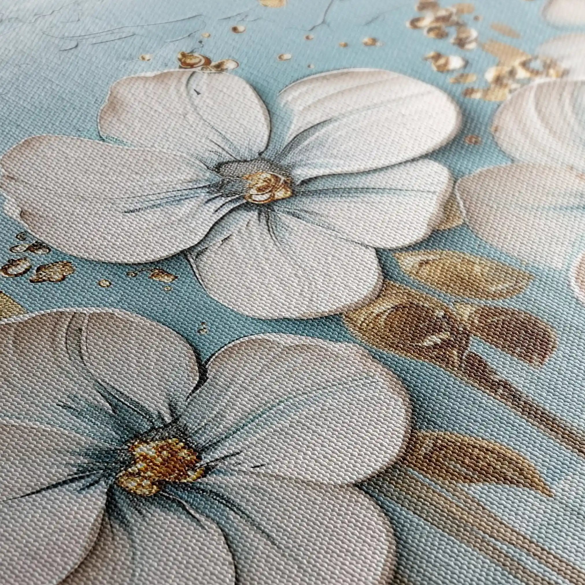 Floral 316 Canvas Art 60 x 40 cm / Black