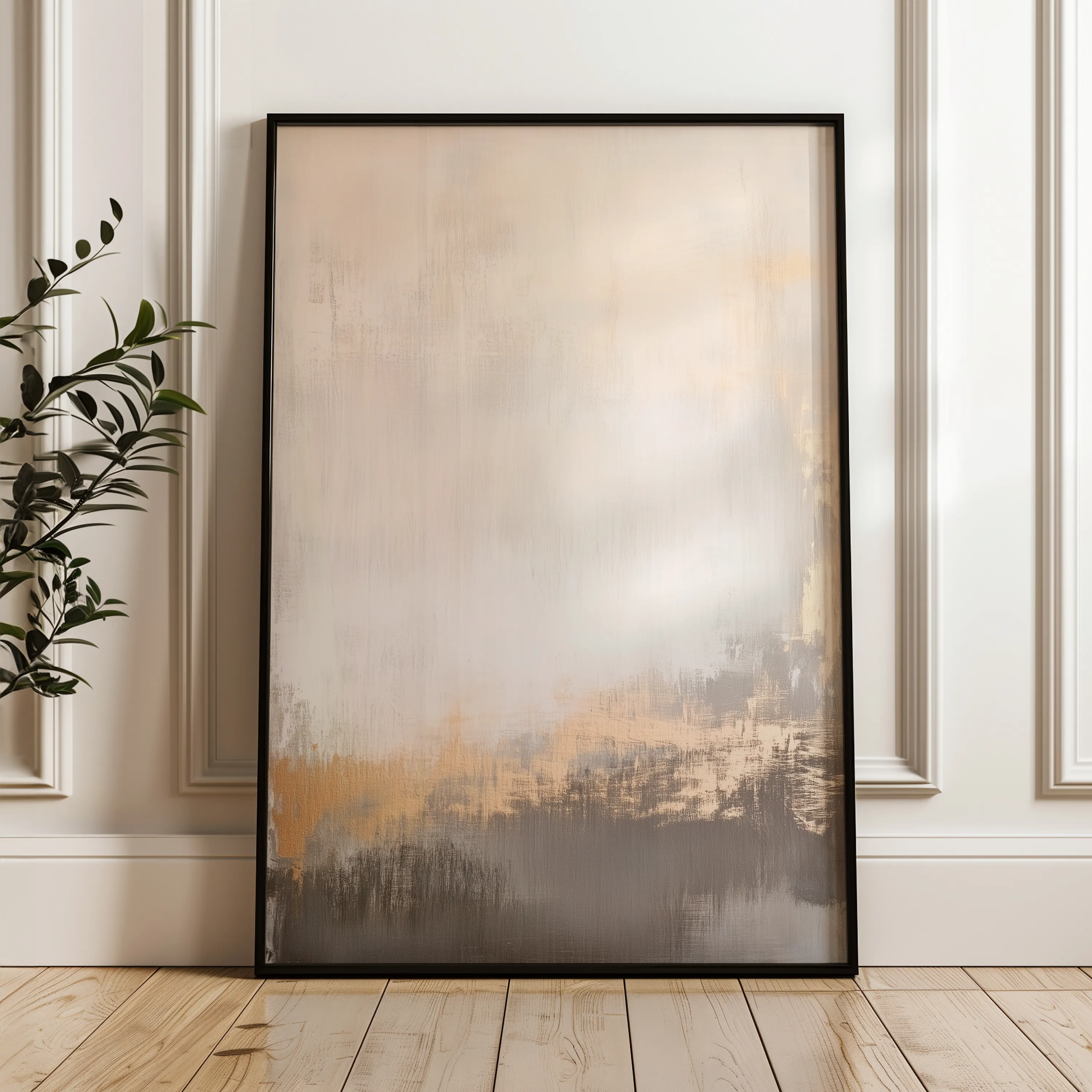 Abstract 317 Canvas Art 18" x 24" / 45 x 60 cm / Black
