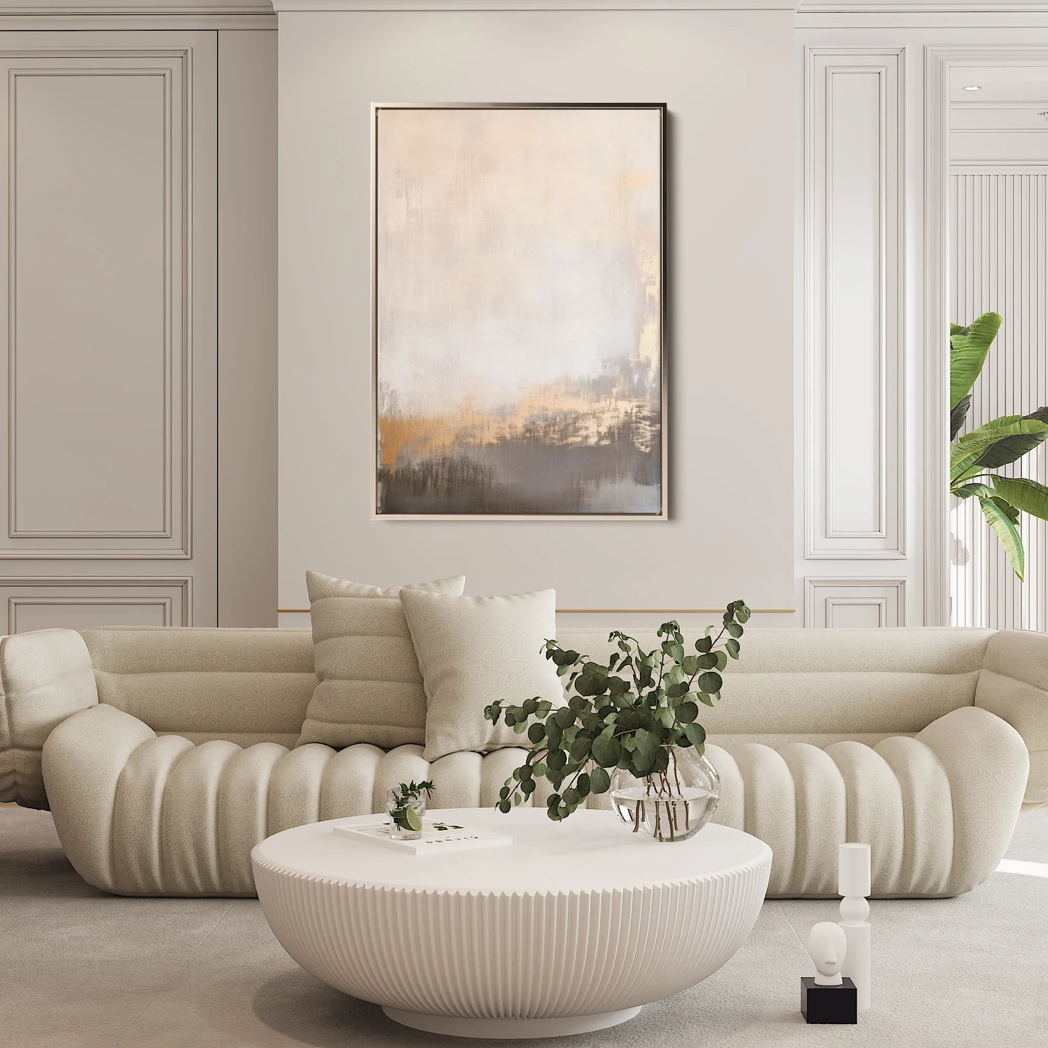 Abstract 317 Canvas Art 18" x 24" / 45 x 60 cm / Black