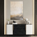 Abstract 317 Canvas Art 18" x 24" / 45 x 60 cm / Black