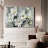 Floral 317 Canvas Art 18" x 24" / 45 x 60 cm / Black