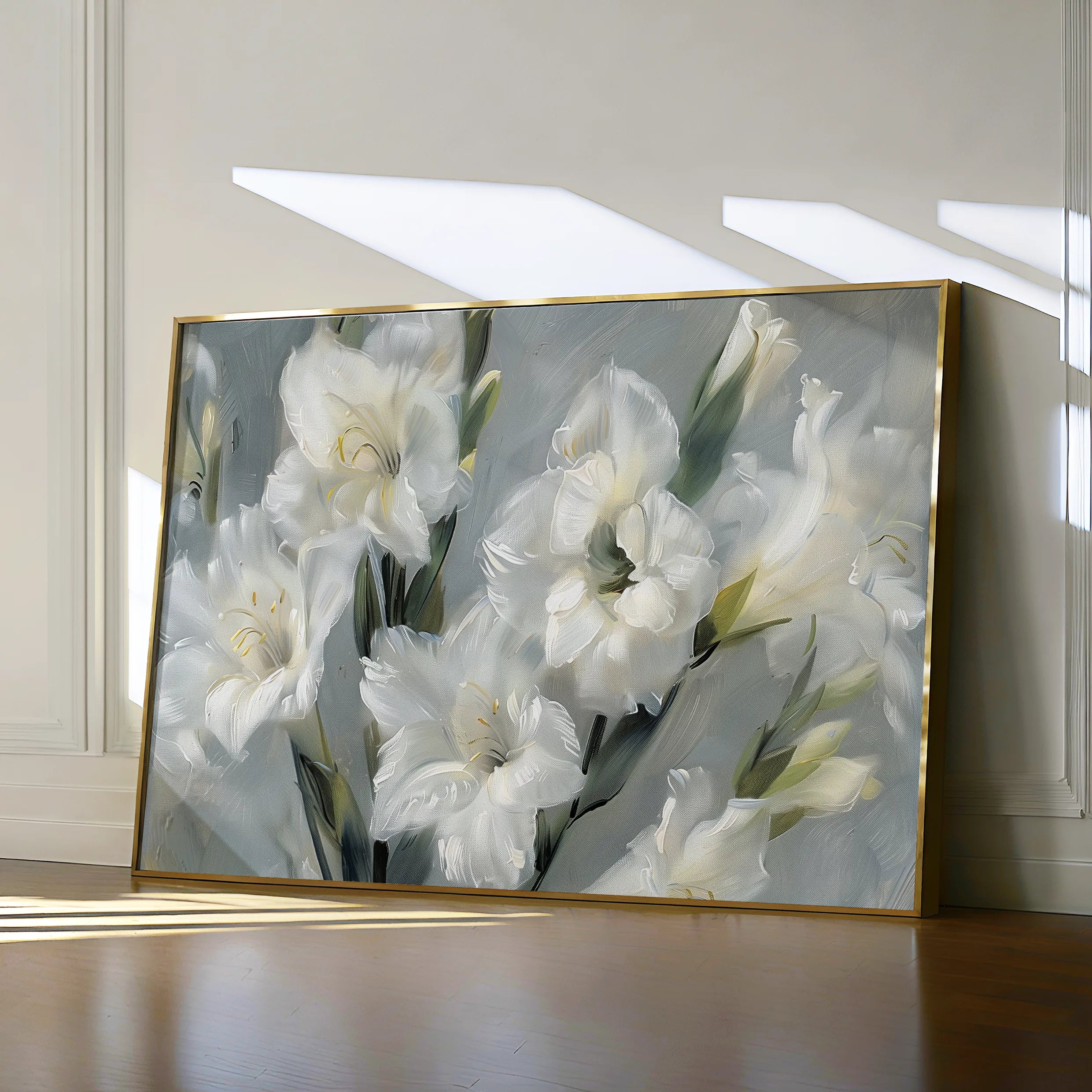 Floral 317 Canvas Art 18" x 24" / 45 x 60 cm / Black
