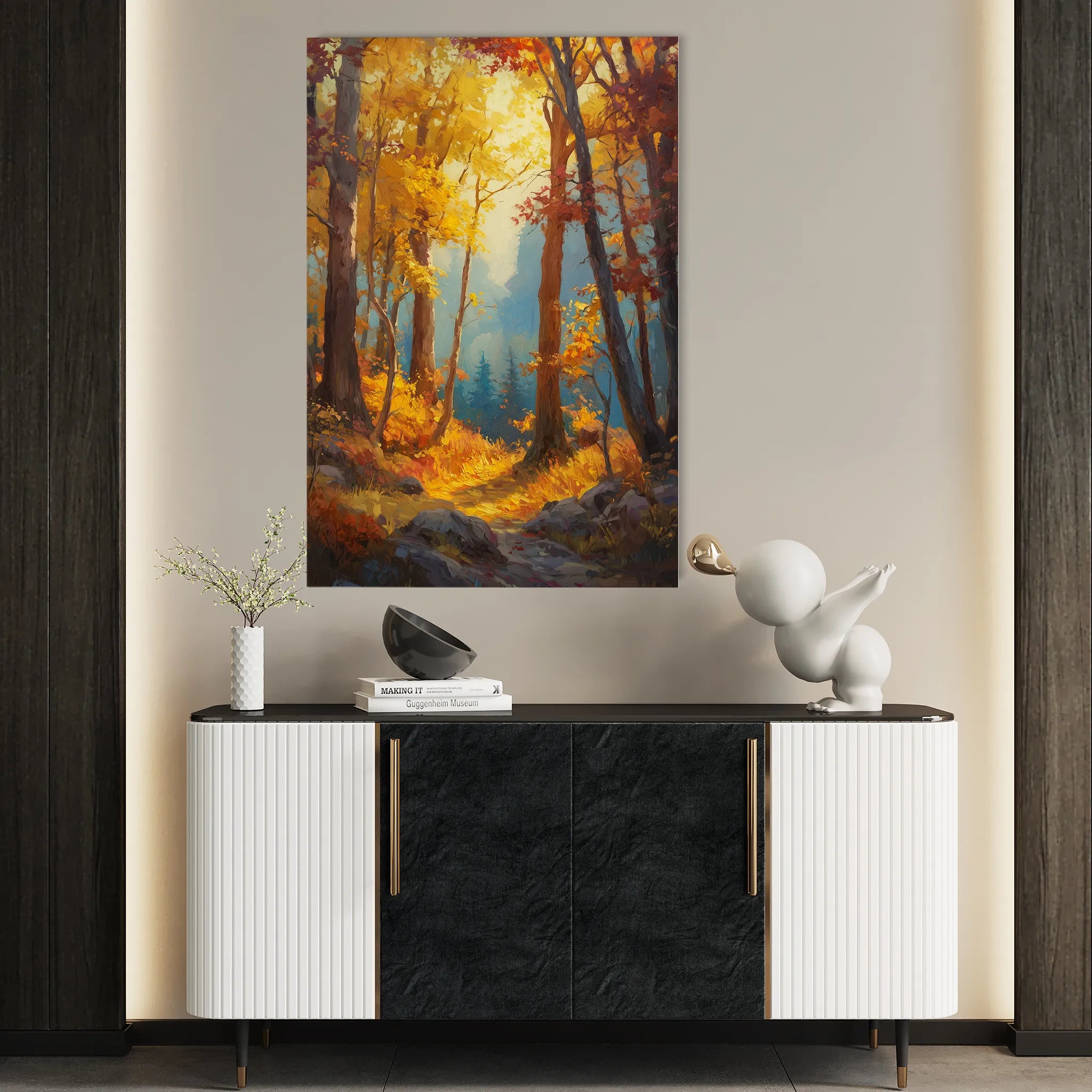 Landscape 317 Canvas Art 18" x 24" / 45 x 60 cm / Black