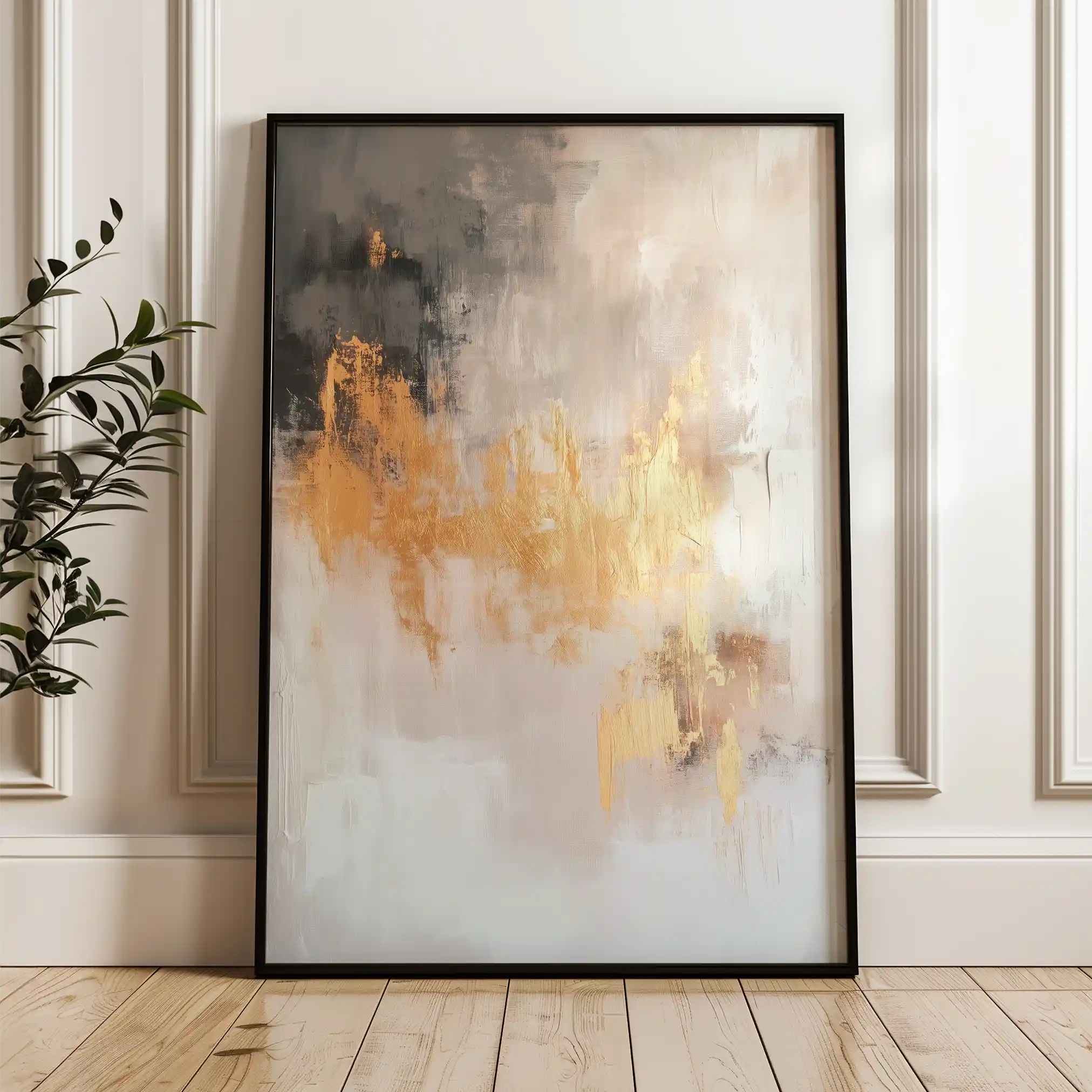 Abstract 318 Canvas Art 18" x 24" / 45 x 60 cm / Black