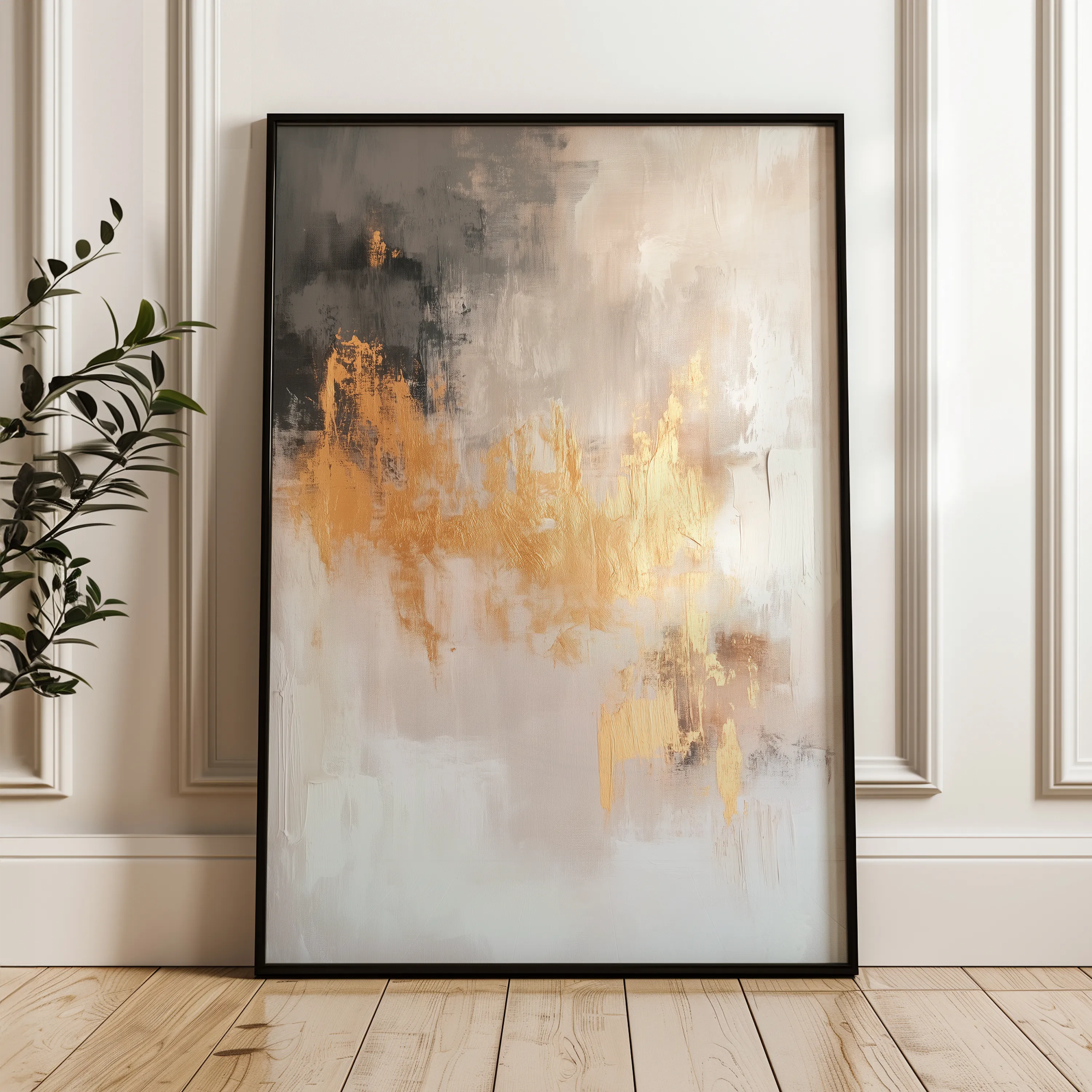 Abstract 318 Canvas Art 18" x 24" / 45 x 60 cm / Black