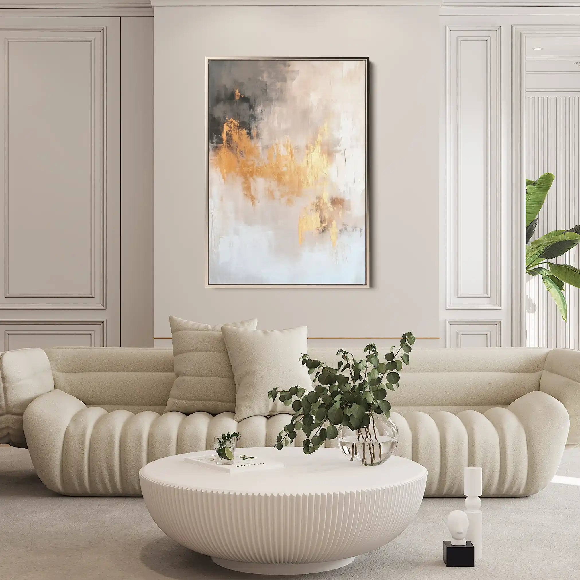 Abstract 318 Canvas Art 18" x 24" / 45 x 60 cm / Black