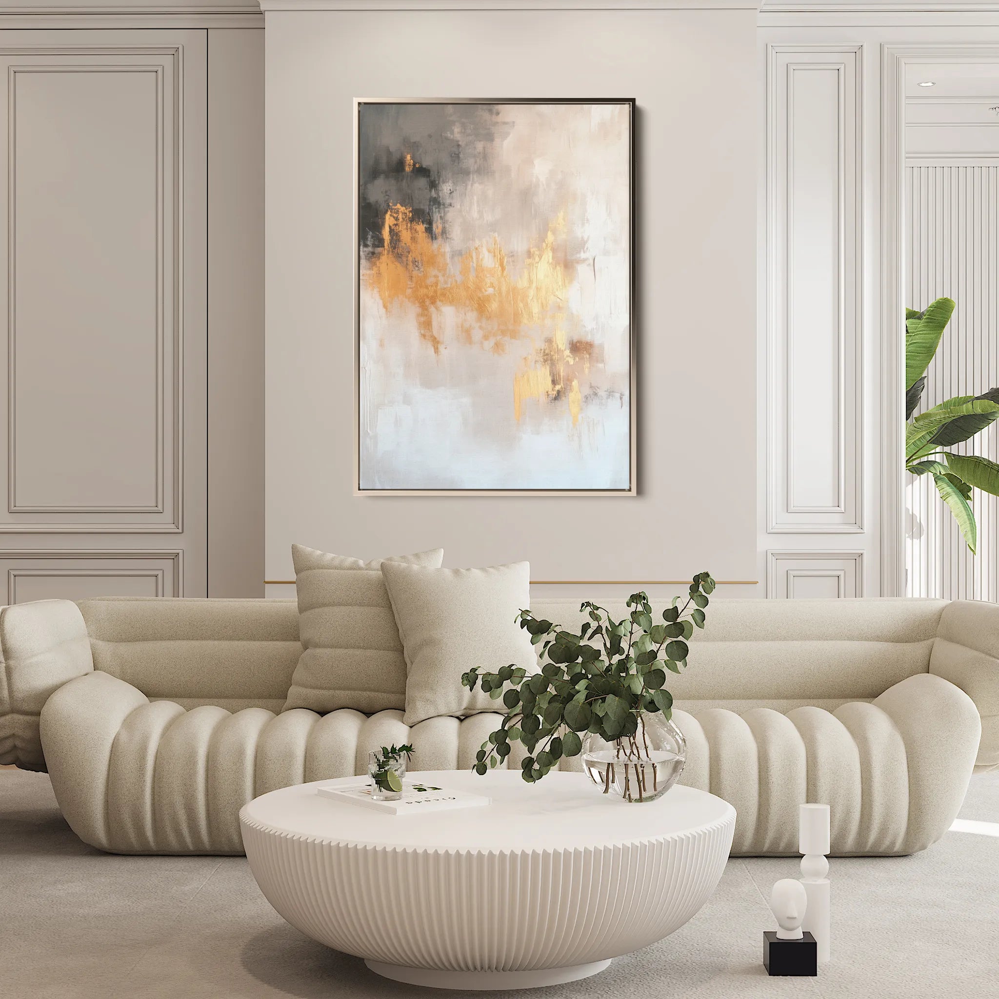 Abstract 318 Canvas Art 18" x 24" / 45 x 60 cm / Black