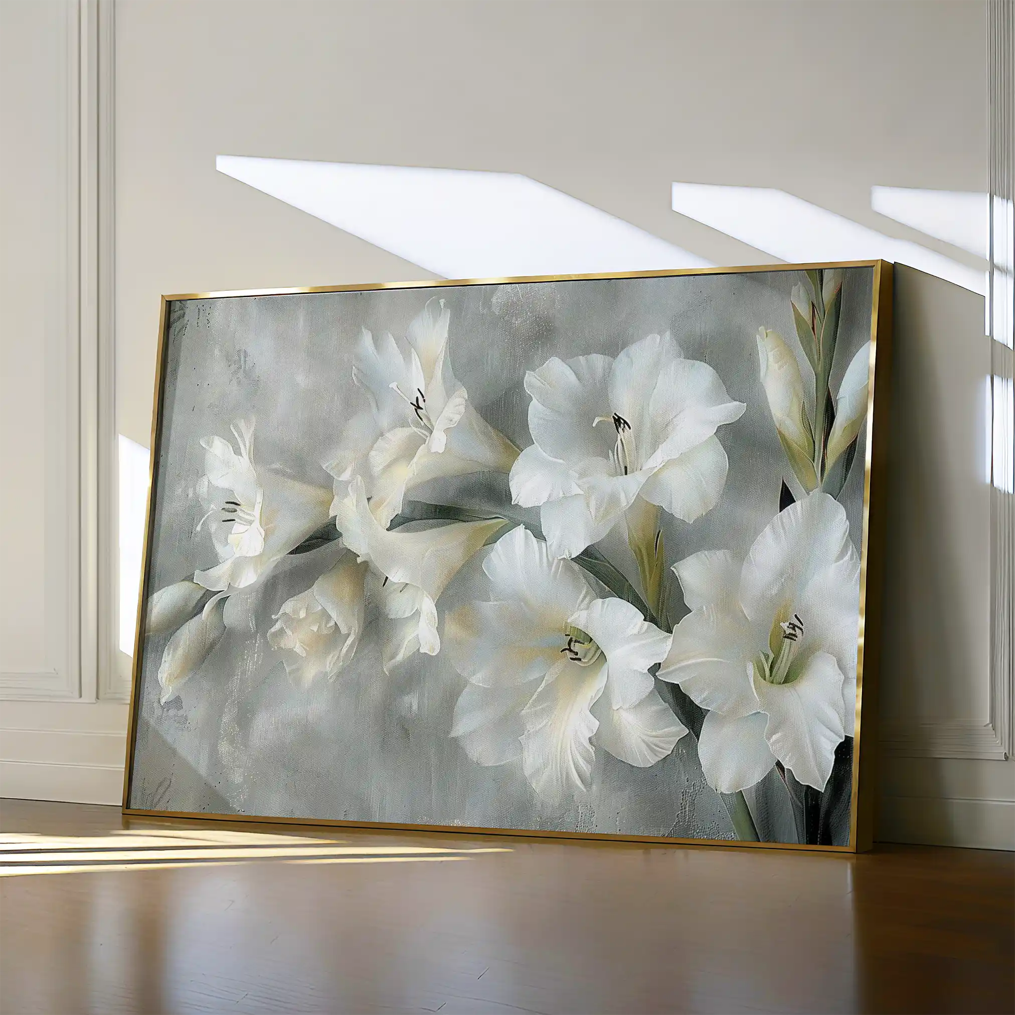Floral 318 Canvas Art 60 x 40 cm / Black