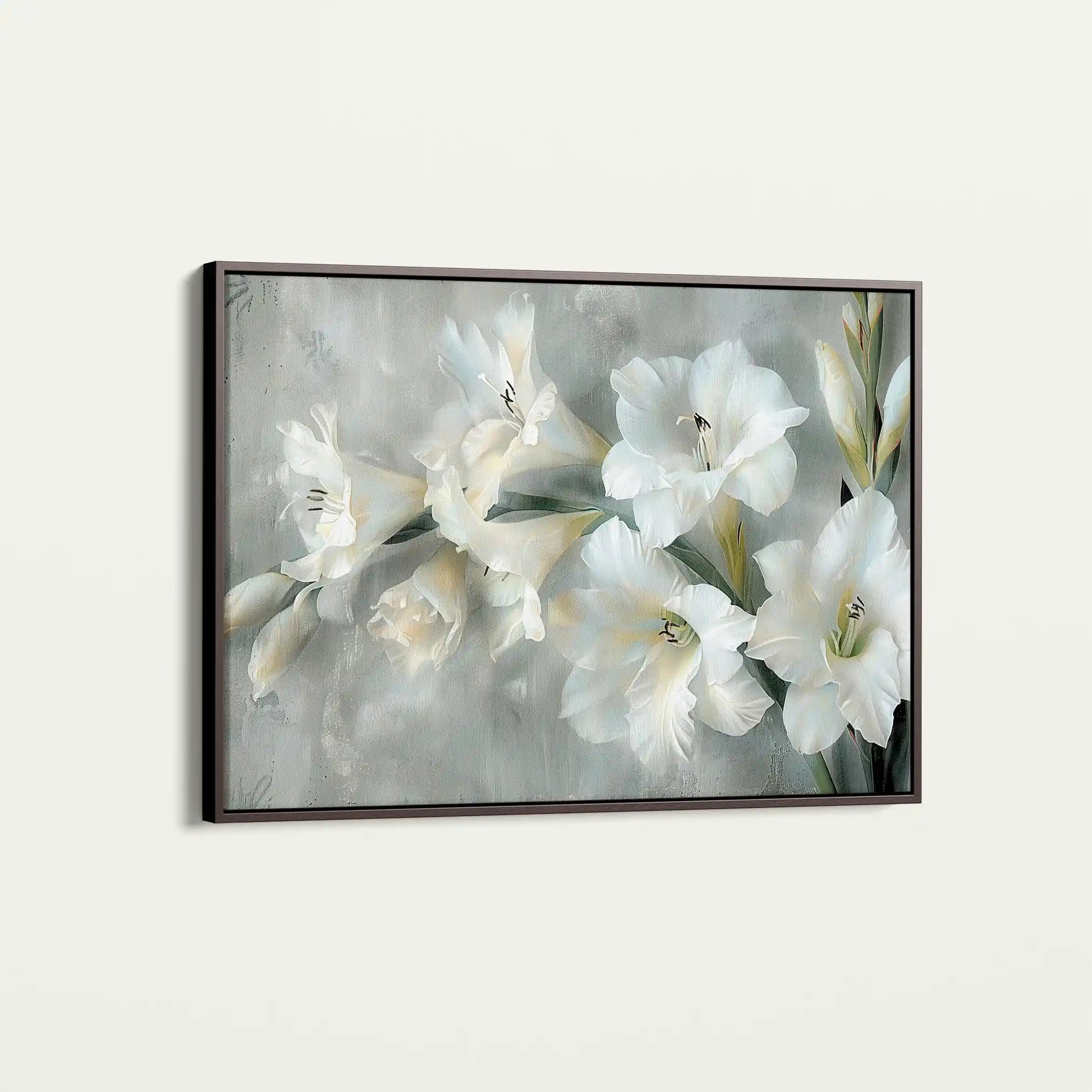 Floral 318 Canvas Art 60 x 40 cm / Black
