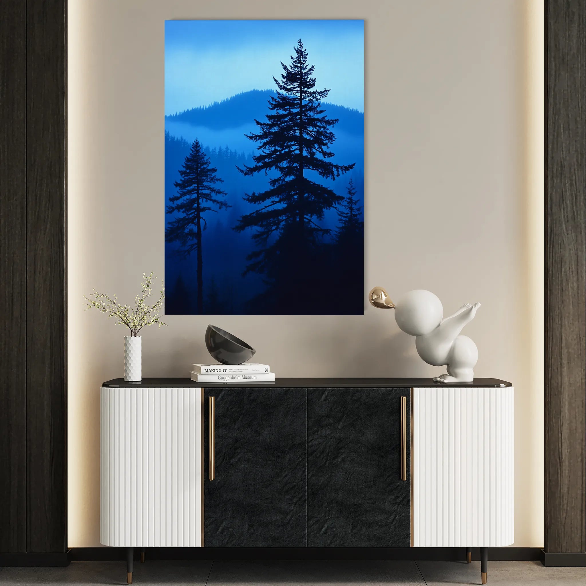 Landscape 318 Canvas Art 18" x 24" / 45 x 60 cm / Black