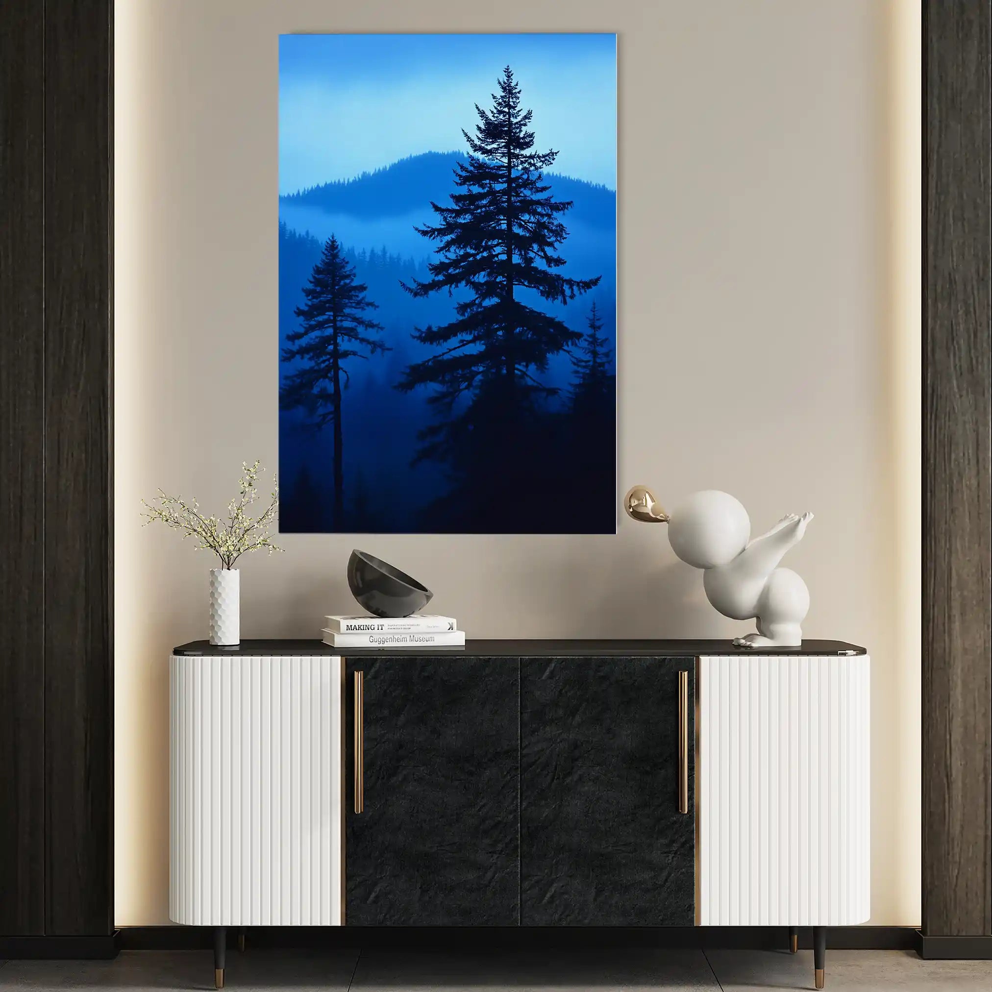 Landscape 318 Canvas Art 60 x 40 cm / Black