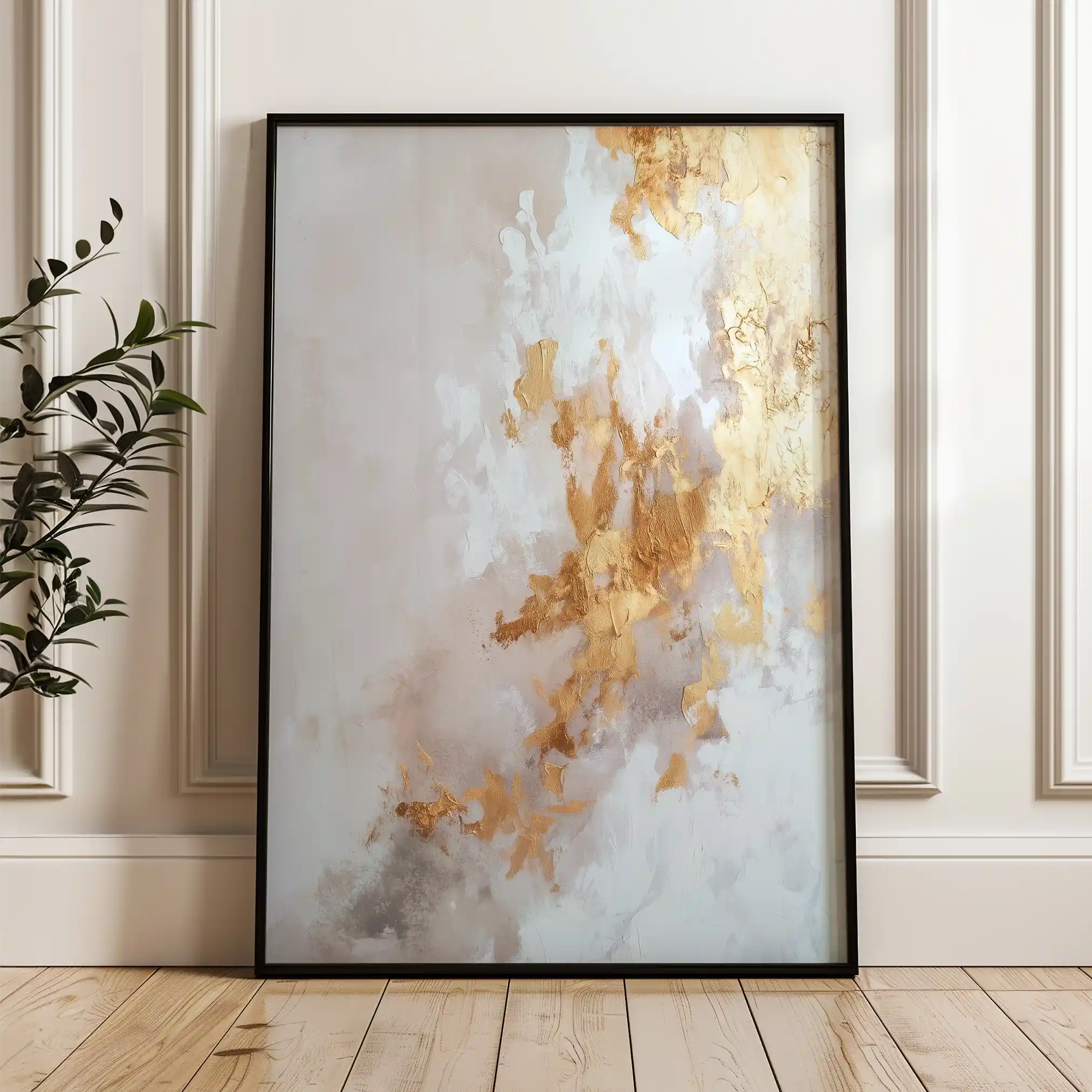 Abstract 319 Canvas Art 18" x 24" / 45 x 60 cm / Black