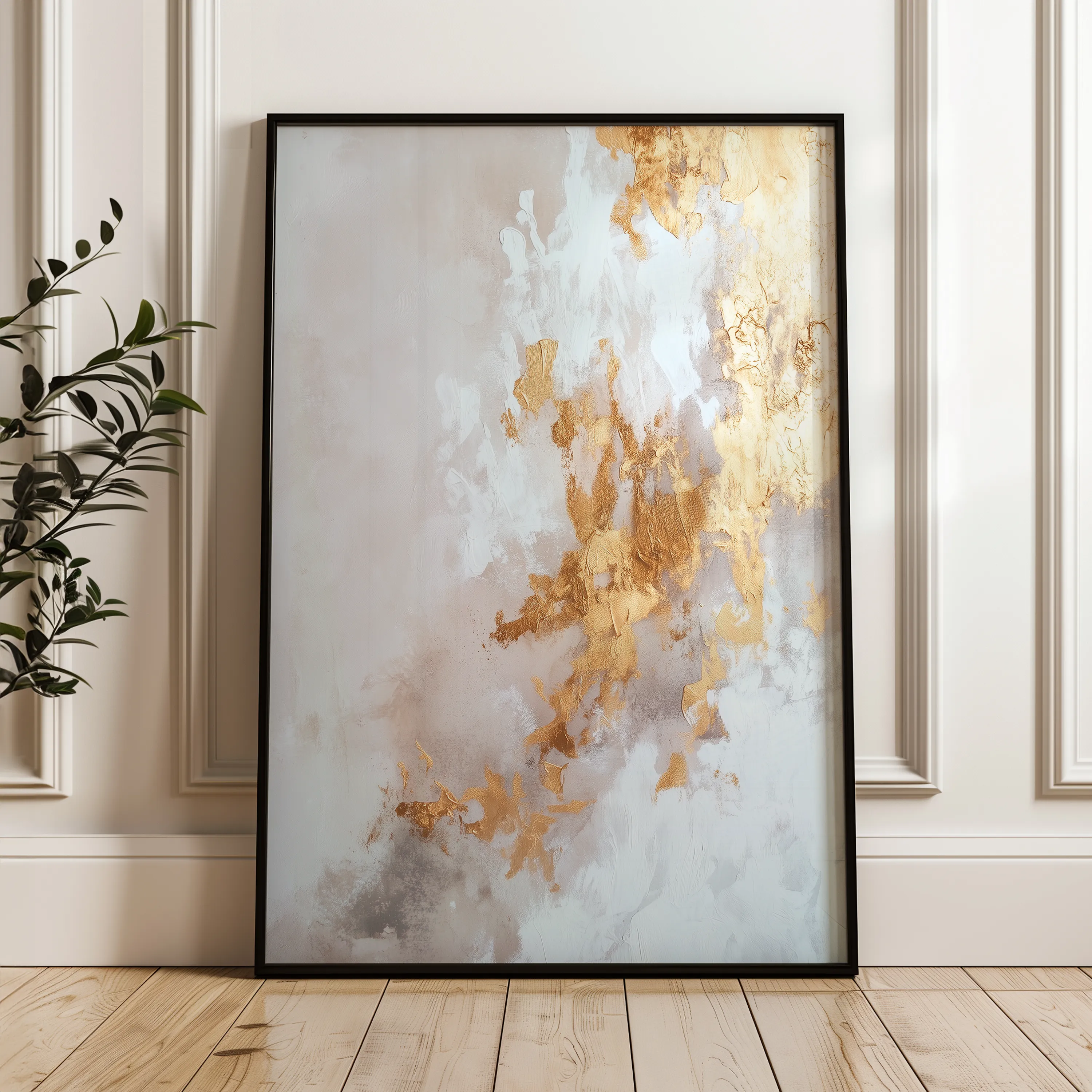 Abstract 319 Canvas Art 18" x 24" / 45 x 60 cm / Black