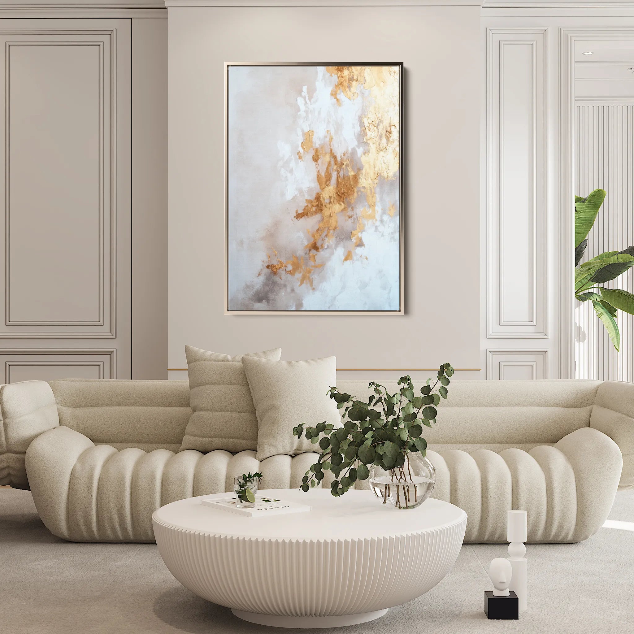 Abstract 319 Canvas Art 18" x 24" / 45 x 60 cm / Black