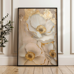 Floral 319 Canvas Art 18" x 24" / 45 x 60 cm / Black