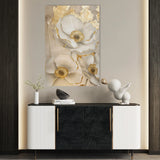 Floral 319 Canvas Art 18" x 24" / 45 x 60 cm / Black