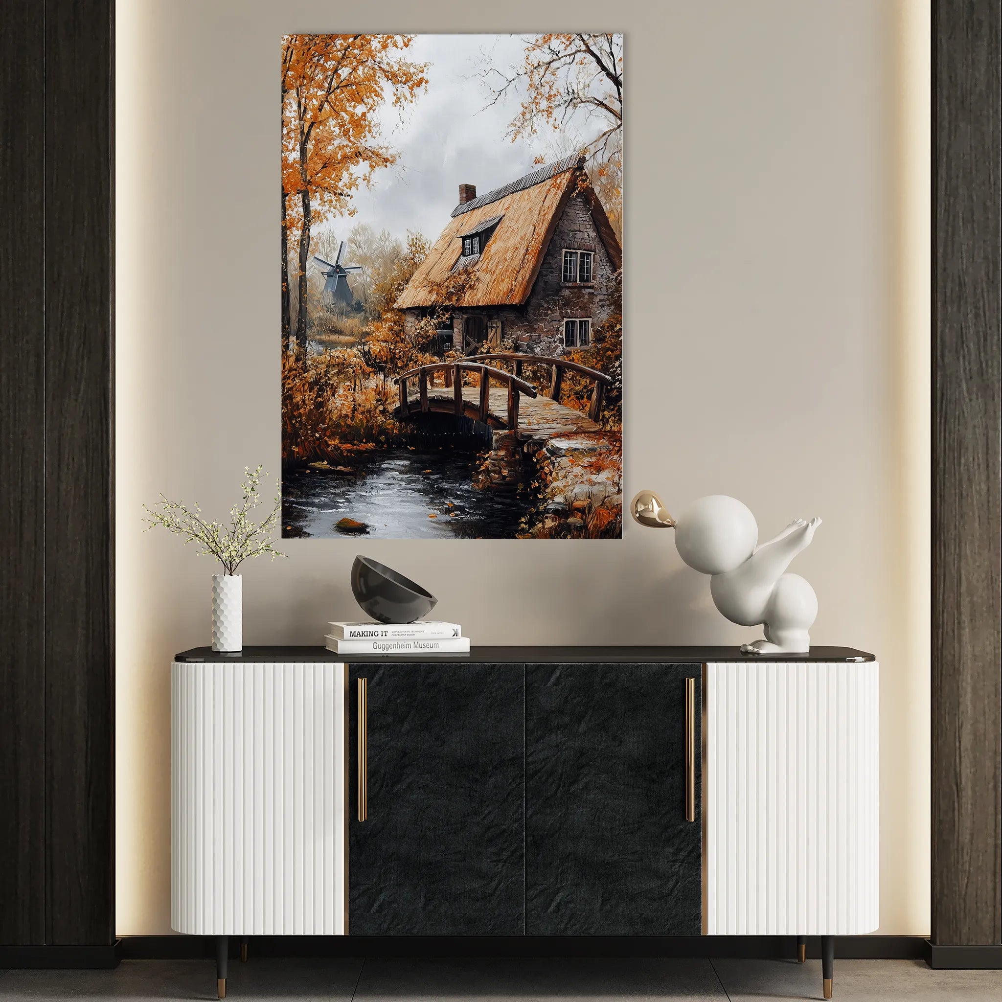 Landscape 319 Canvas Art 18" x 24" / 45 x 60 cm / Black