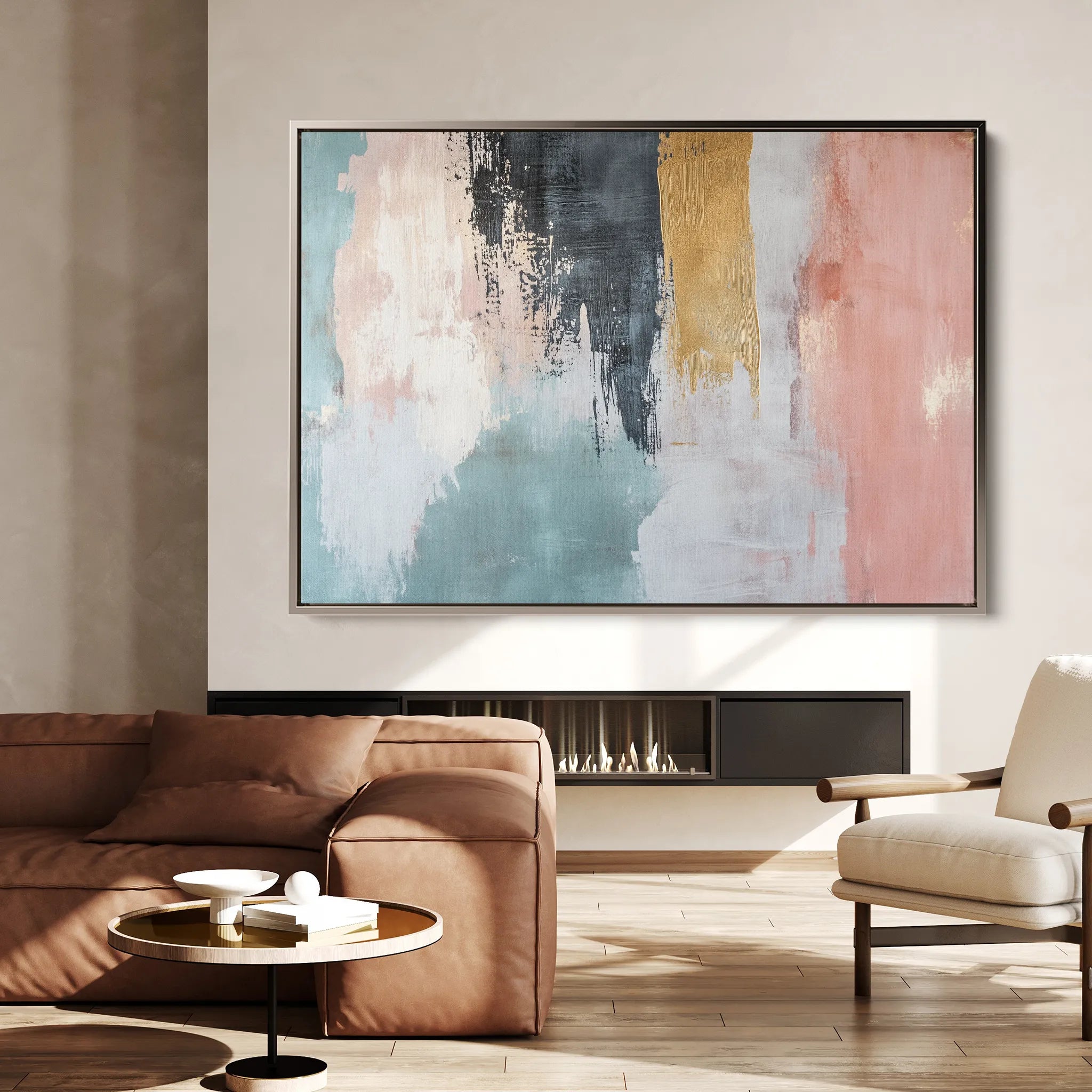 Abstract 320 Canvas Art 18" x 24" / 45 x 60 cm / Black