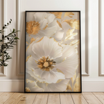 Floral 320 Canvas Art 18" x 24" / 45 x 60 cm / Black