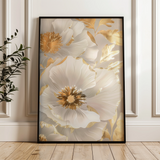 Floral 320 Canvas Art 18" x 24" / 45 x 60 cm / Black
