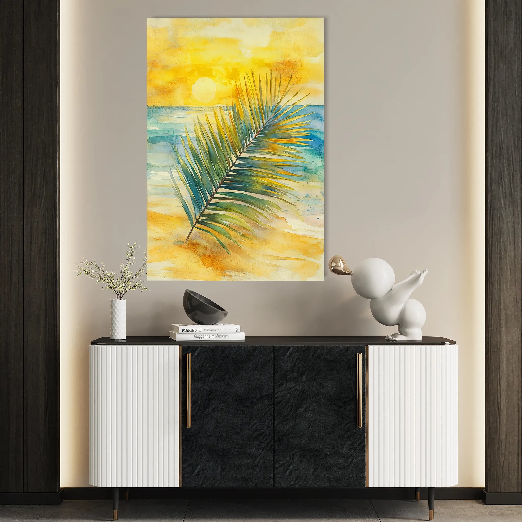 Landscape 320 Canvas Art 18" x 24" / 45 x 60 cm / Black
