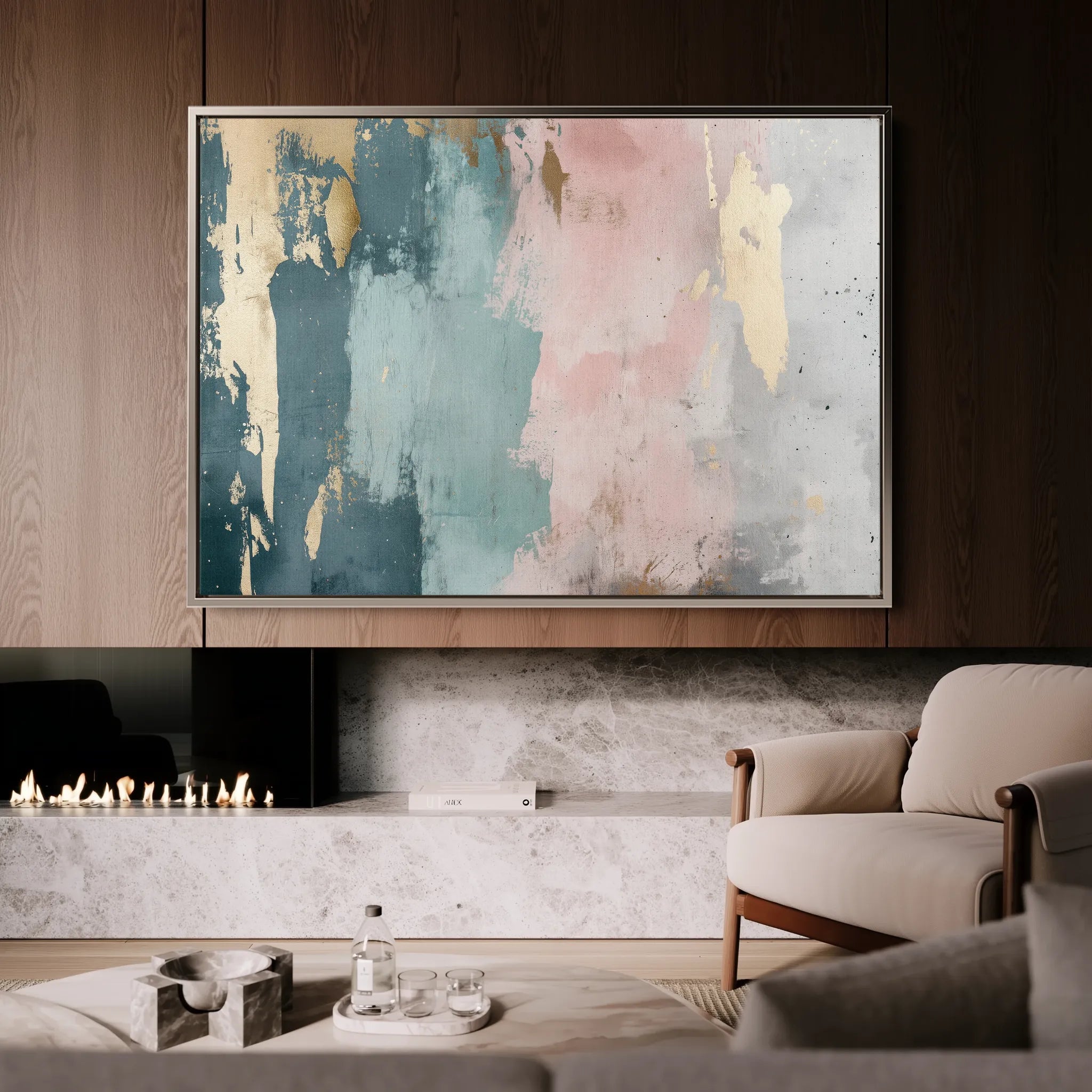Abstract 321 Canvas Art 18" x 24" / 45 x 60 cm / Black