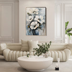 Floral 321 Canvas Art 18" x 24" / 45 x 60 cm / Black